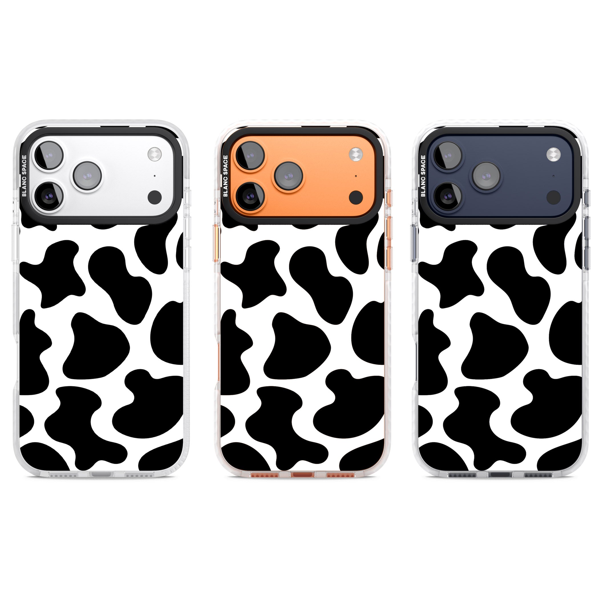 Cow Print iPhone 17 Pro Impact Pro Clear Phone Case APT Impact Protection