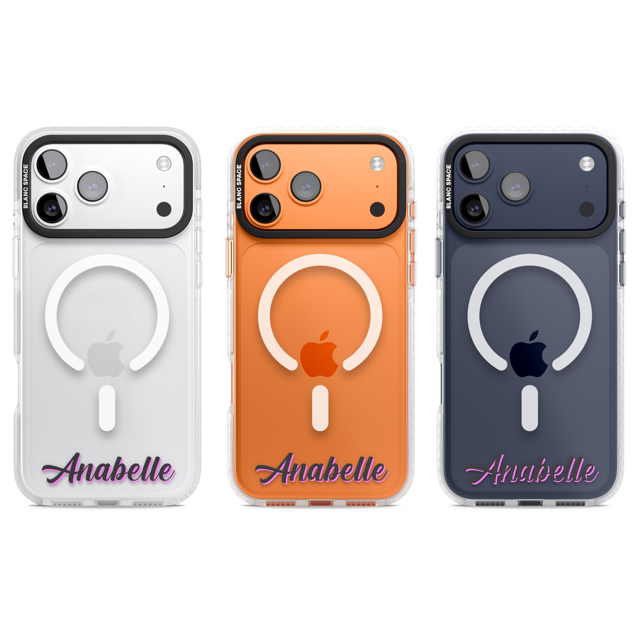 Personalised Cute Bottom Name iPhone 17 Pro Impact Pro Clear Phone Case APT Impact Protection