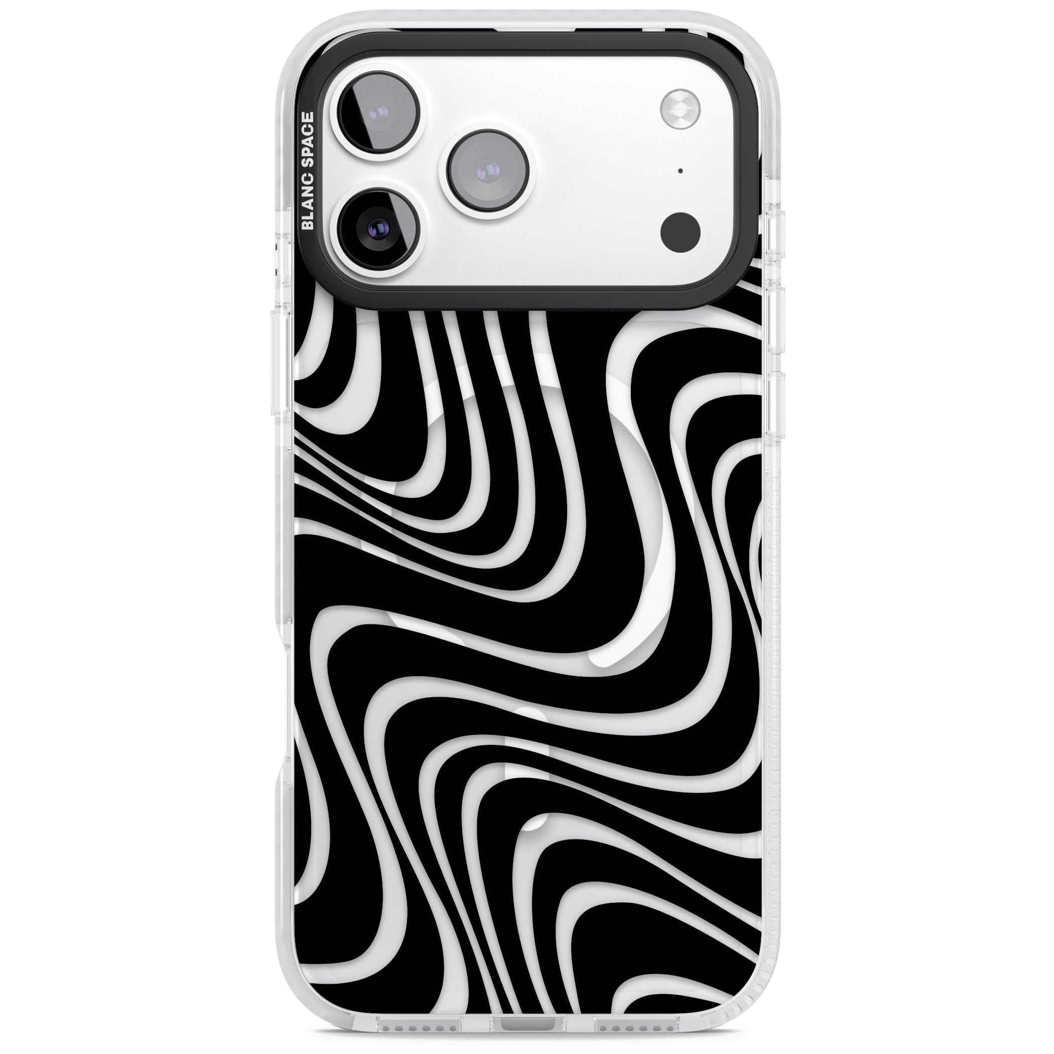 Abstract Waves iPhone 17 Pro Impact Pro Clear Phone Case