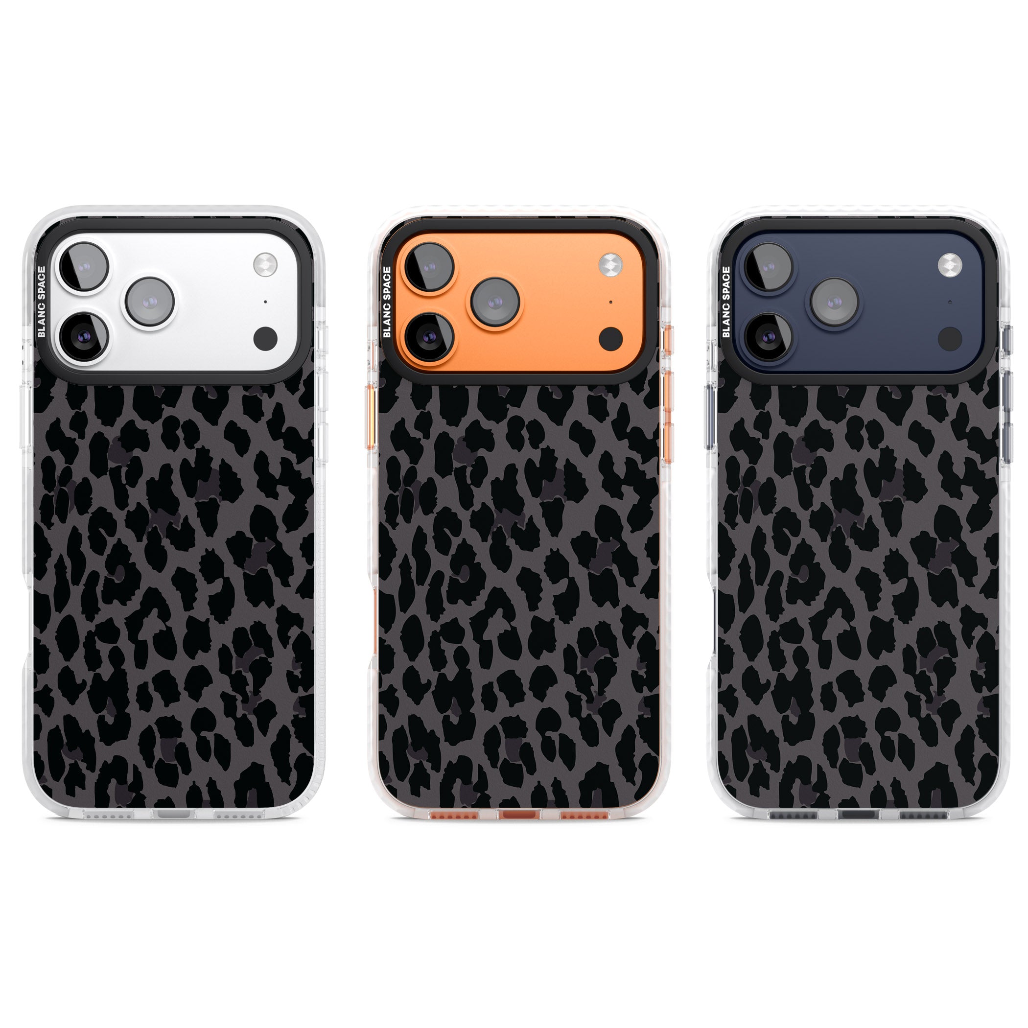 Dark Leopard Print iPhone 17 Pro Impact Pro Clear Phone Case APT Impact Protection
