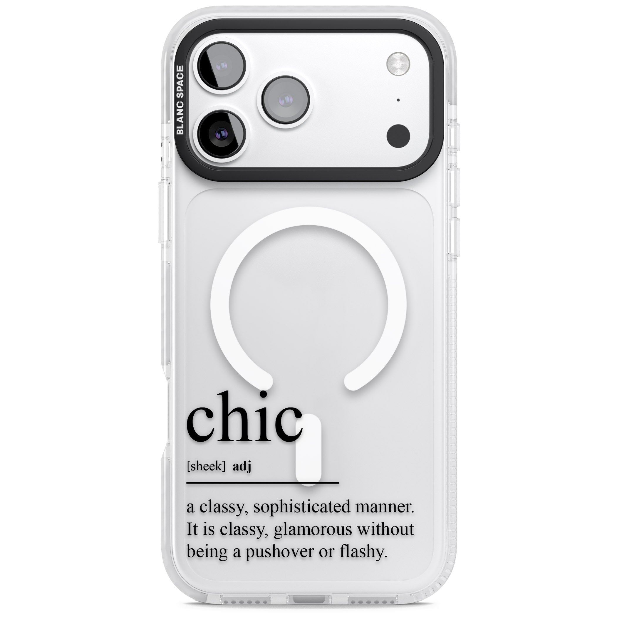 Chic iPhone 17 Pro Impact Pro Clear Phone Case