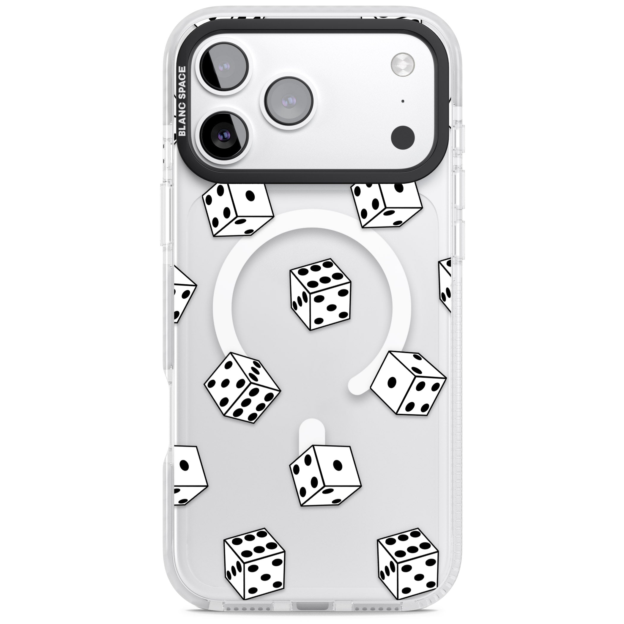 Clear Dice Pattern iPhone 17 Pro Impact Pro Clear Phone Case