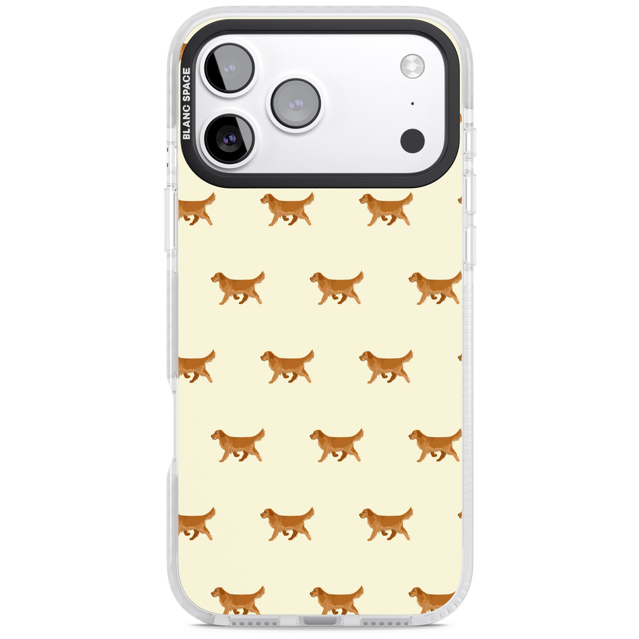 Golden Retriever Dog Pattern iPhone 17 Pro Impact Pro Clear Phone Case