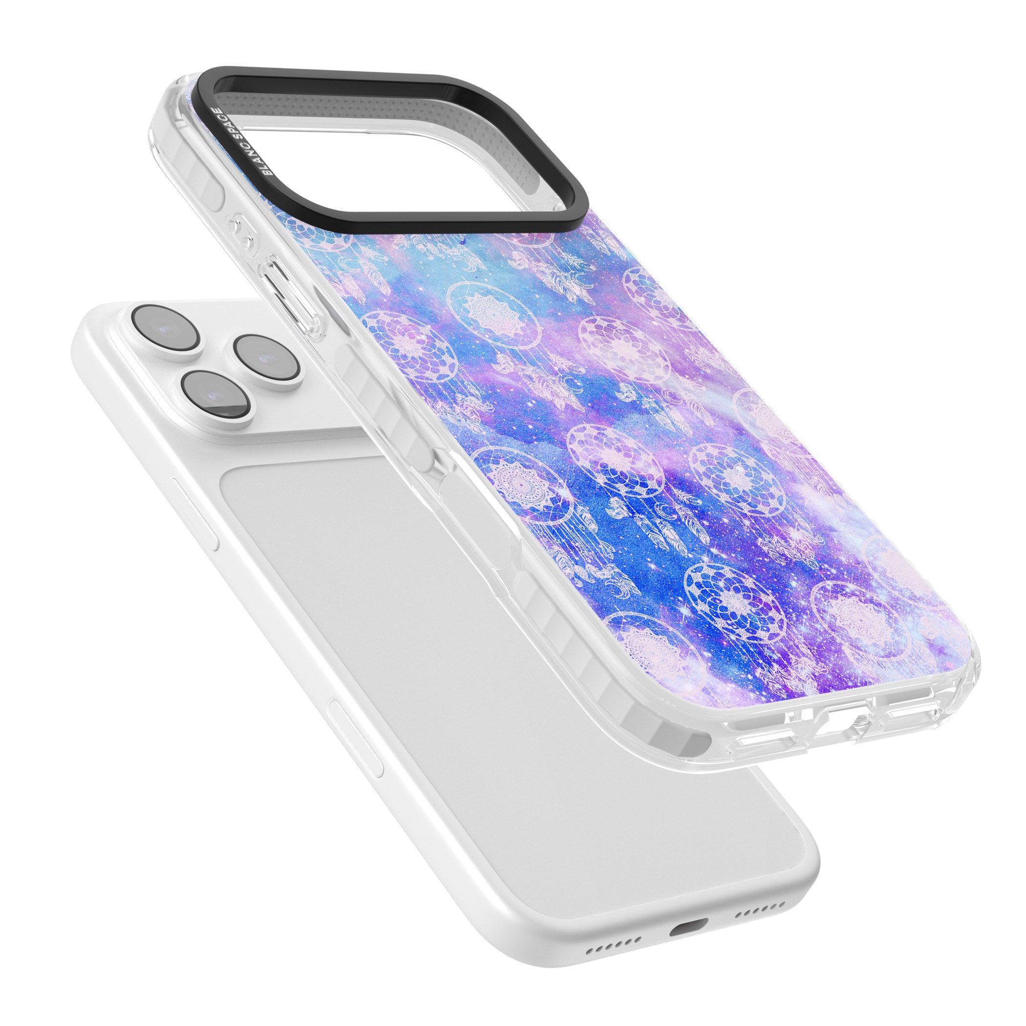 Dreamcatcher Galaxy Tie Dye iPhone 17 Pro Impact Pro Clear Phone Case Colours