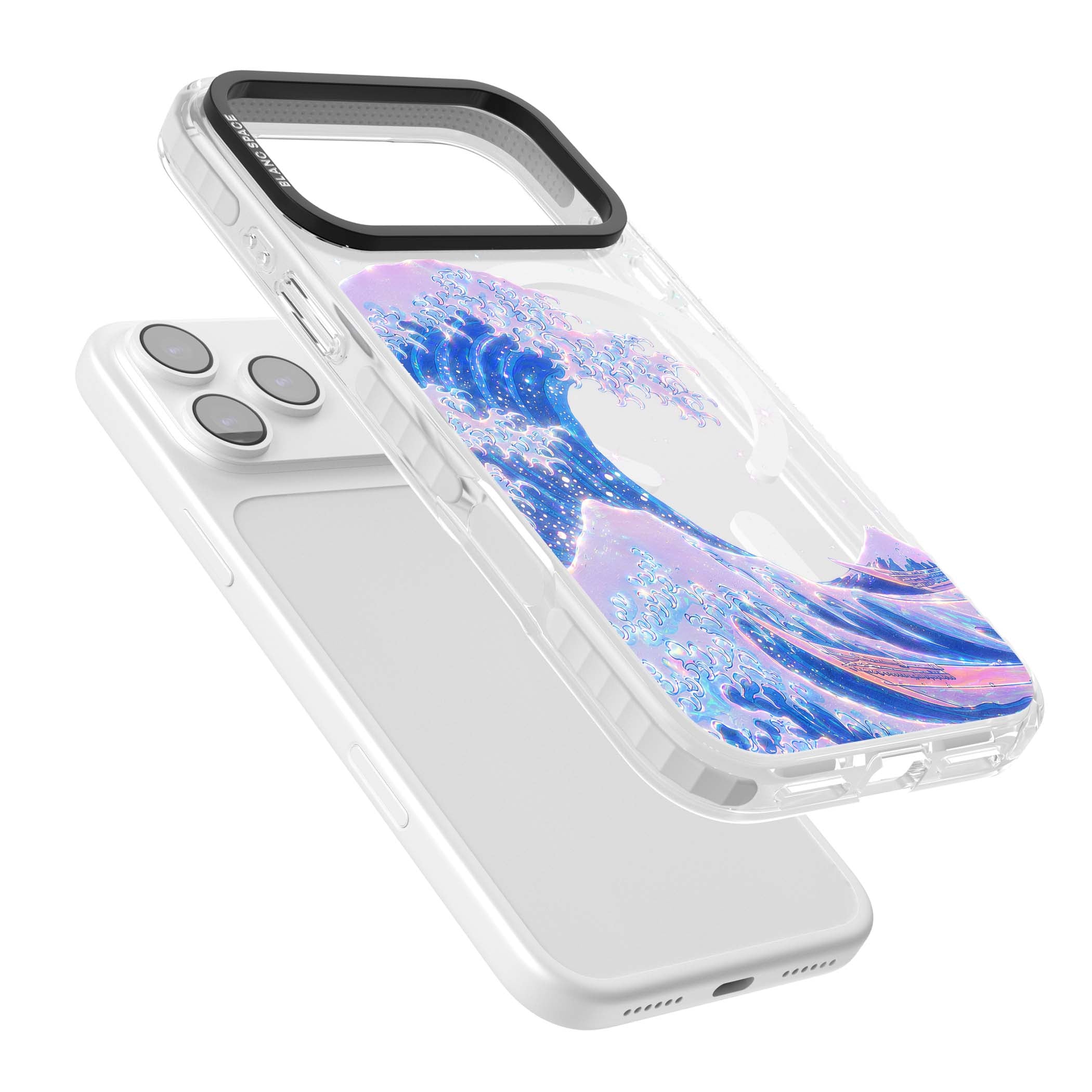 The Great Wave In Opal japanese iPhone case | Impact Magsafe case for iPhone 17 Pro, iPhone 17 Pro Max
