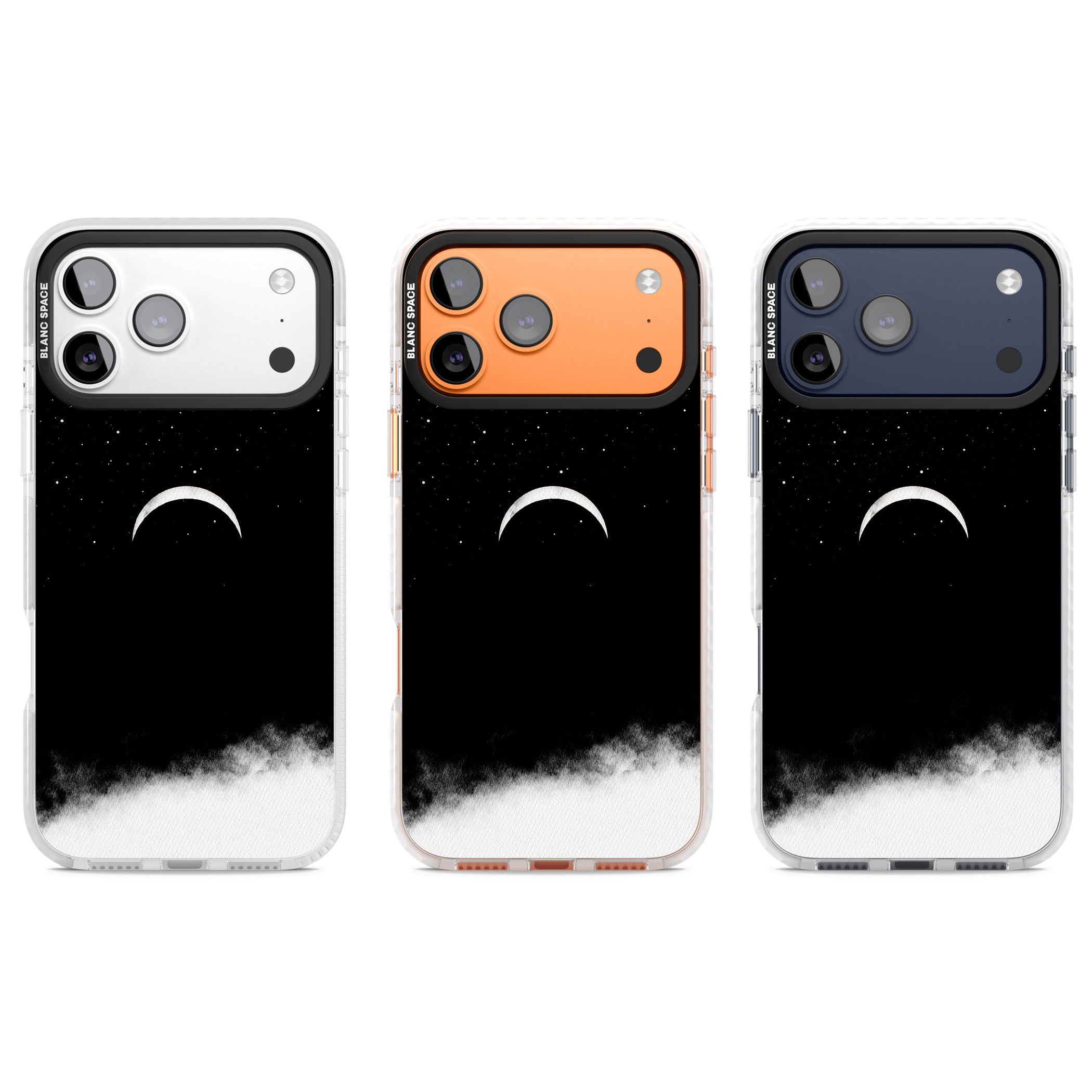 Crescent Moon Night Sky iPhone 17 Pro Impact Pro Clear Phone Case APT Impact Protection