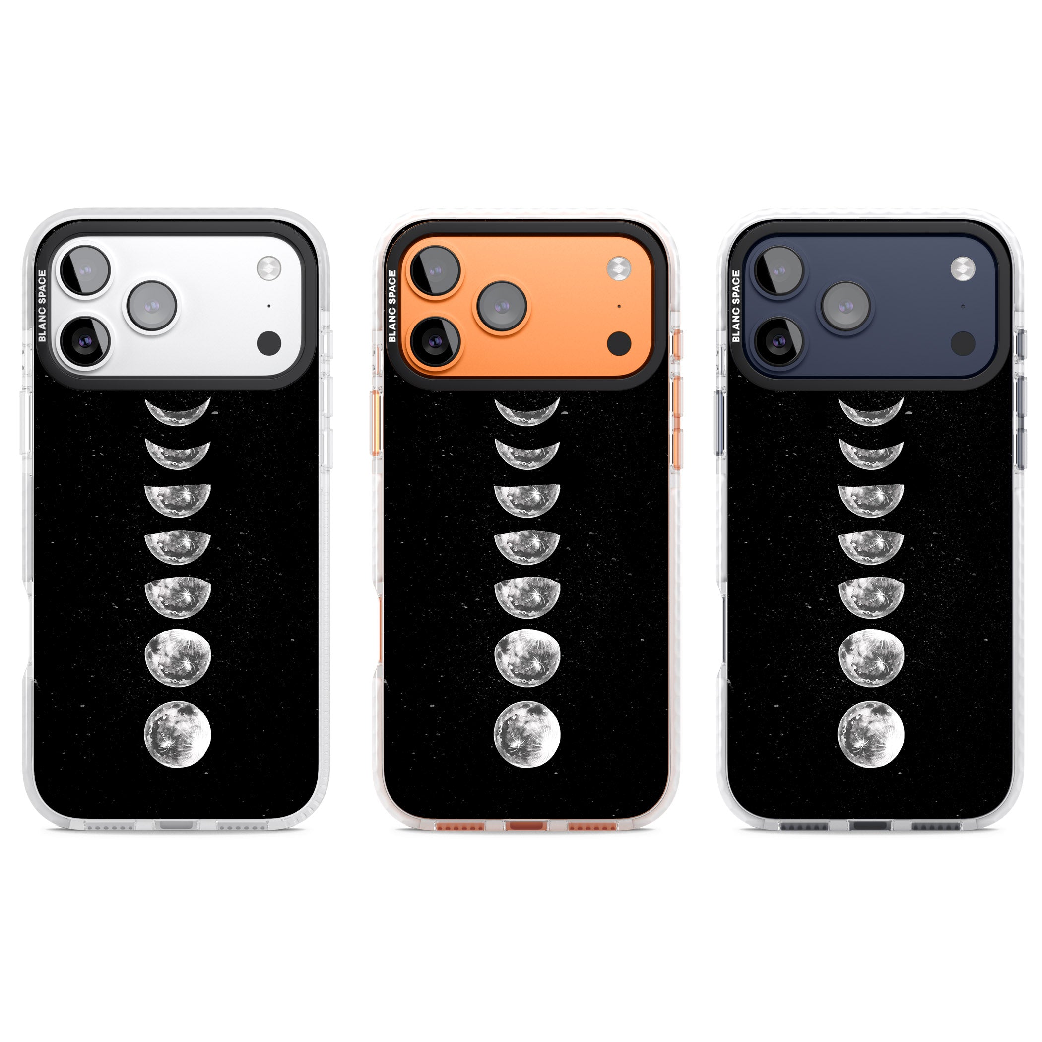 Light Watercolour Moons iPhone 17 Pro Impact Pro Clear Phone Case APT Impact Protection