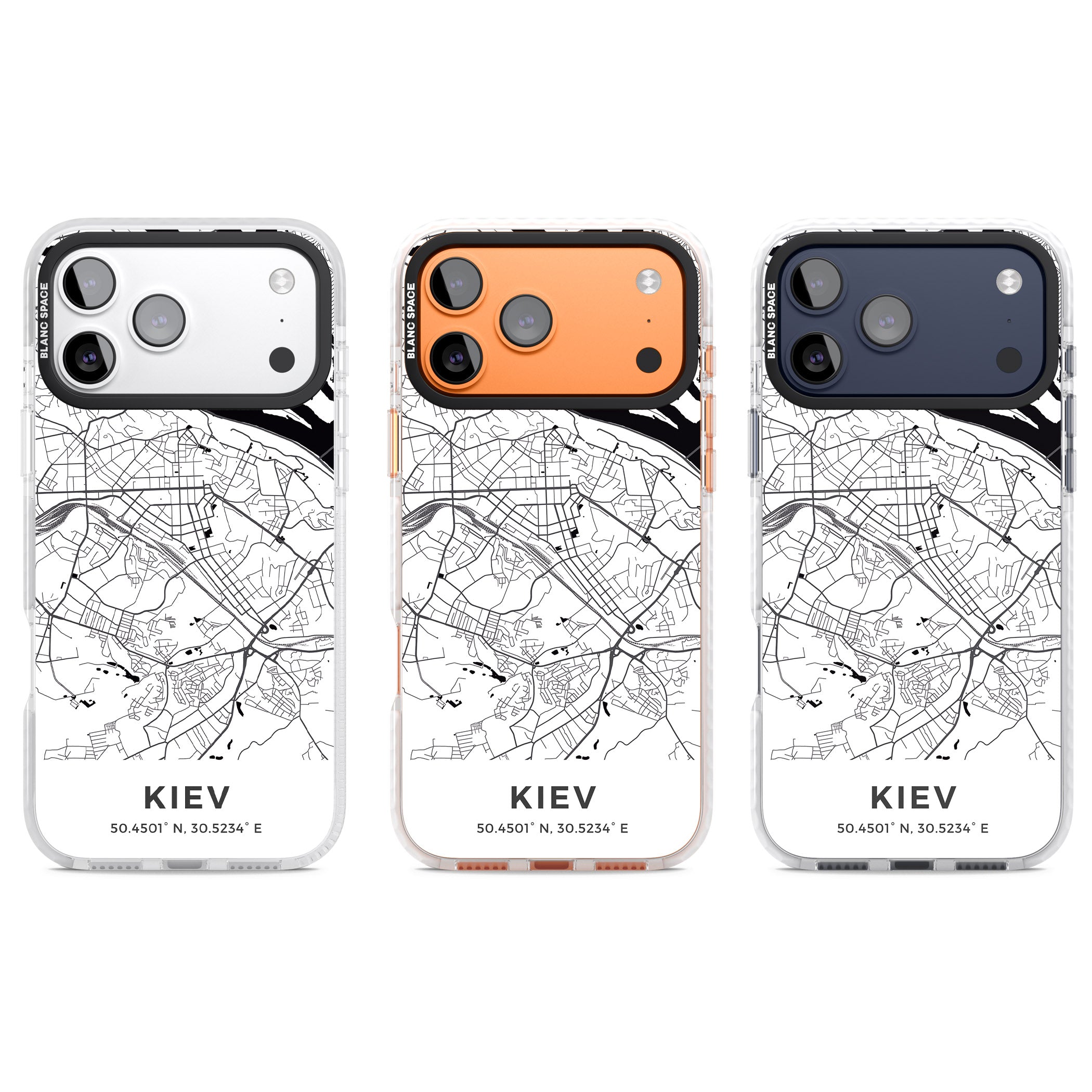 Kiev Map iPhone 17 Pro Impact Pro Clear Phone Case APT Impact Protection