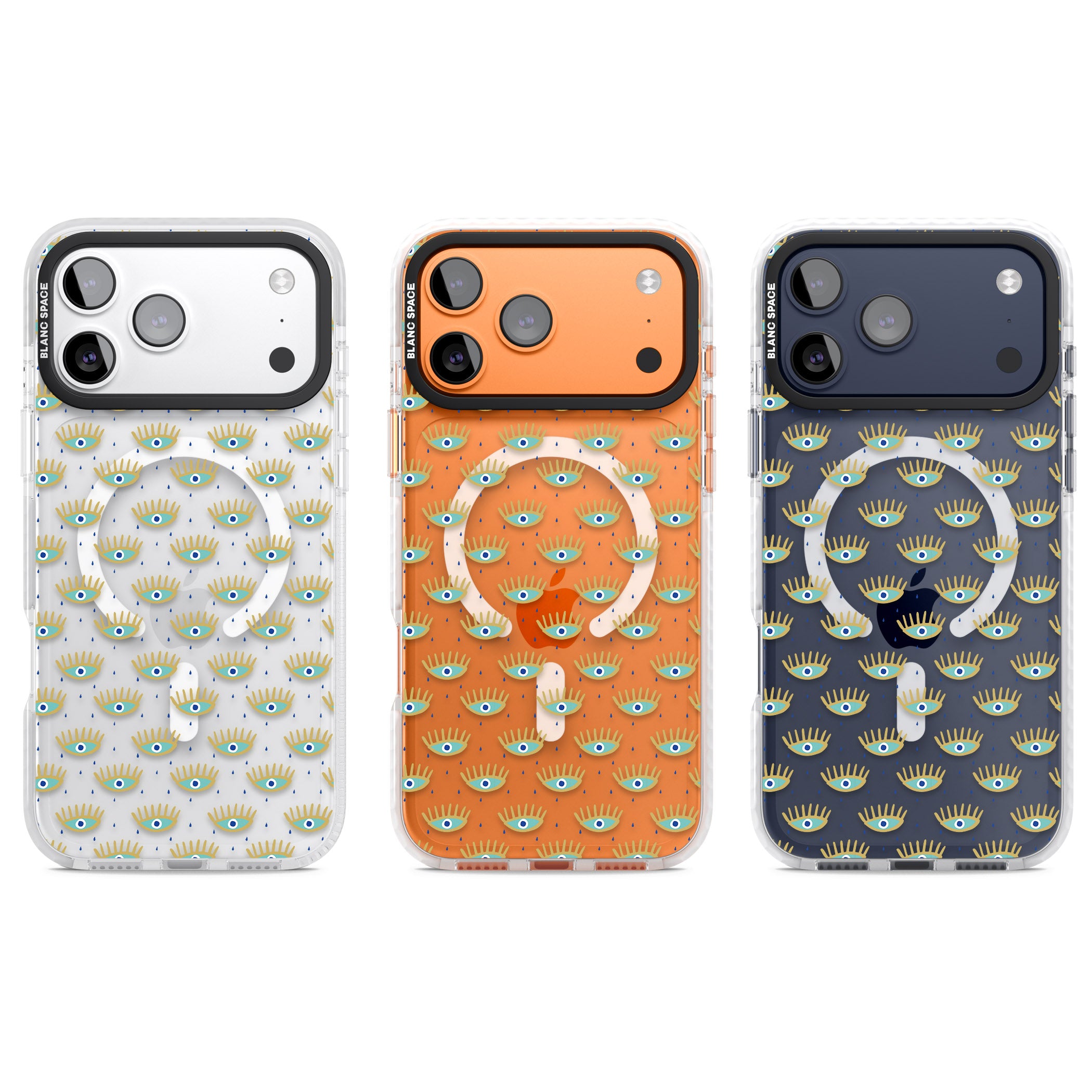 Crying Eyes Pattern iPhone 17 Pro Impact Pro Clear Phone Case APT Impact Protection