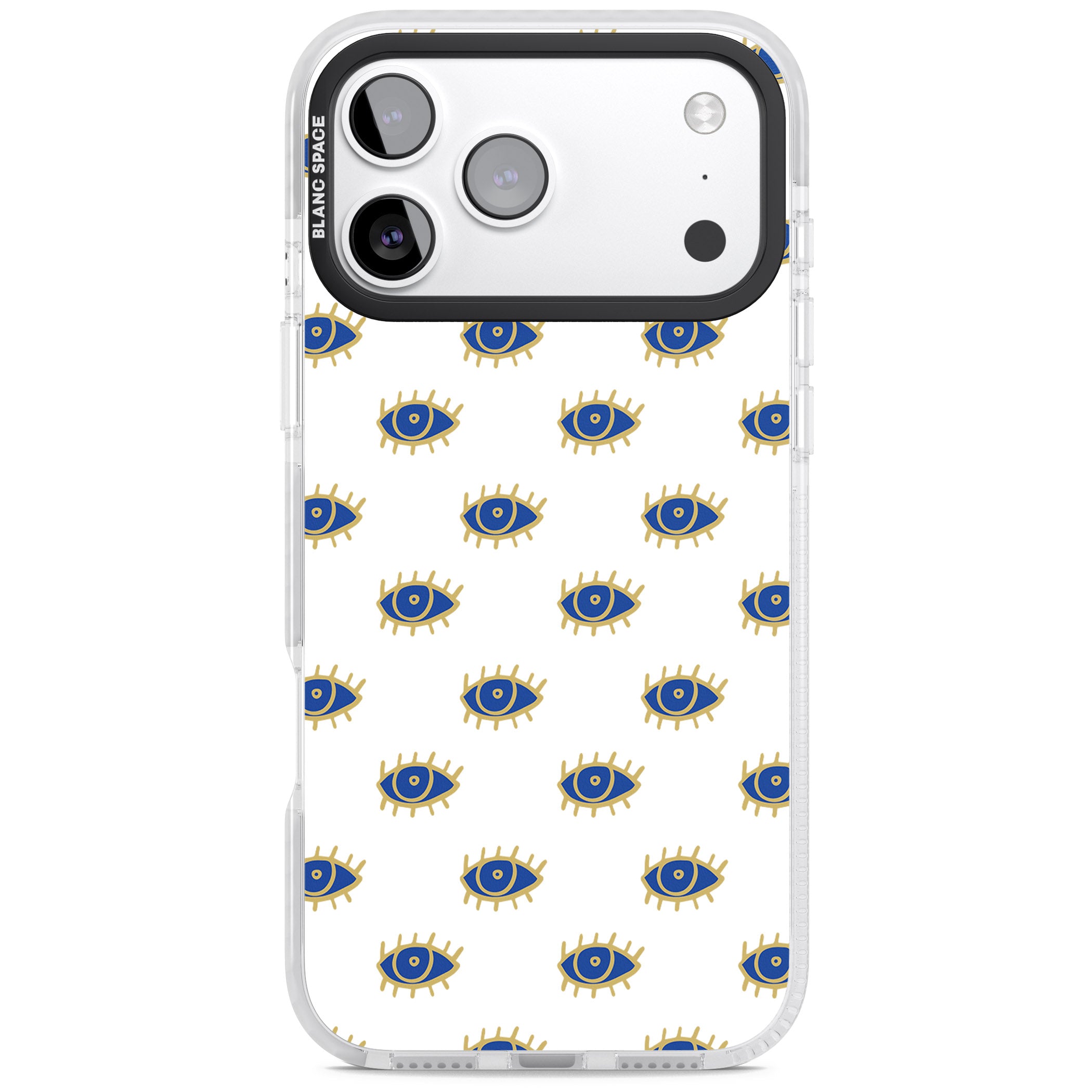 Gold Eye Pattern iPhone 17 Pro Impact Pro Clear Phone Case