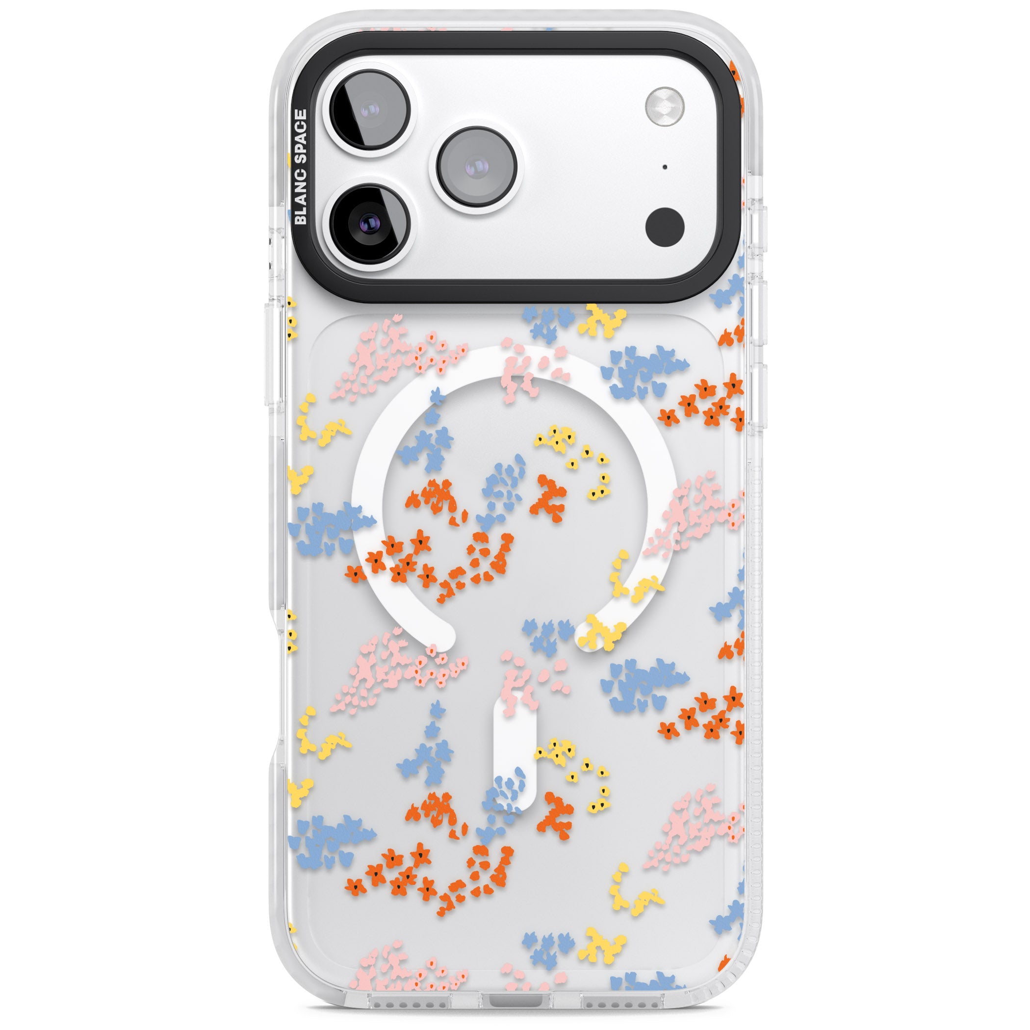 Floral Confetti: Transparent Delight iPhone 17 Pro Impact Pro Clear Phone Case