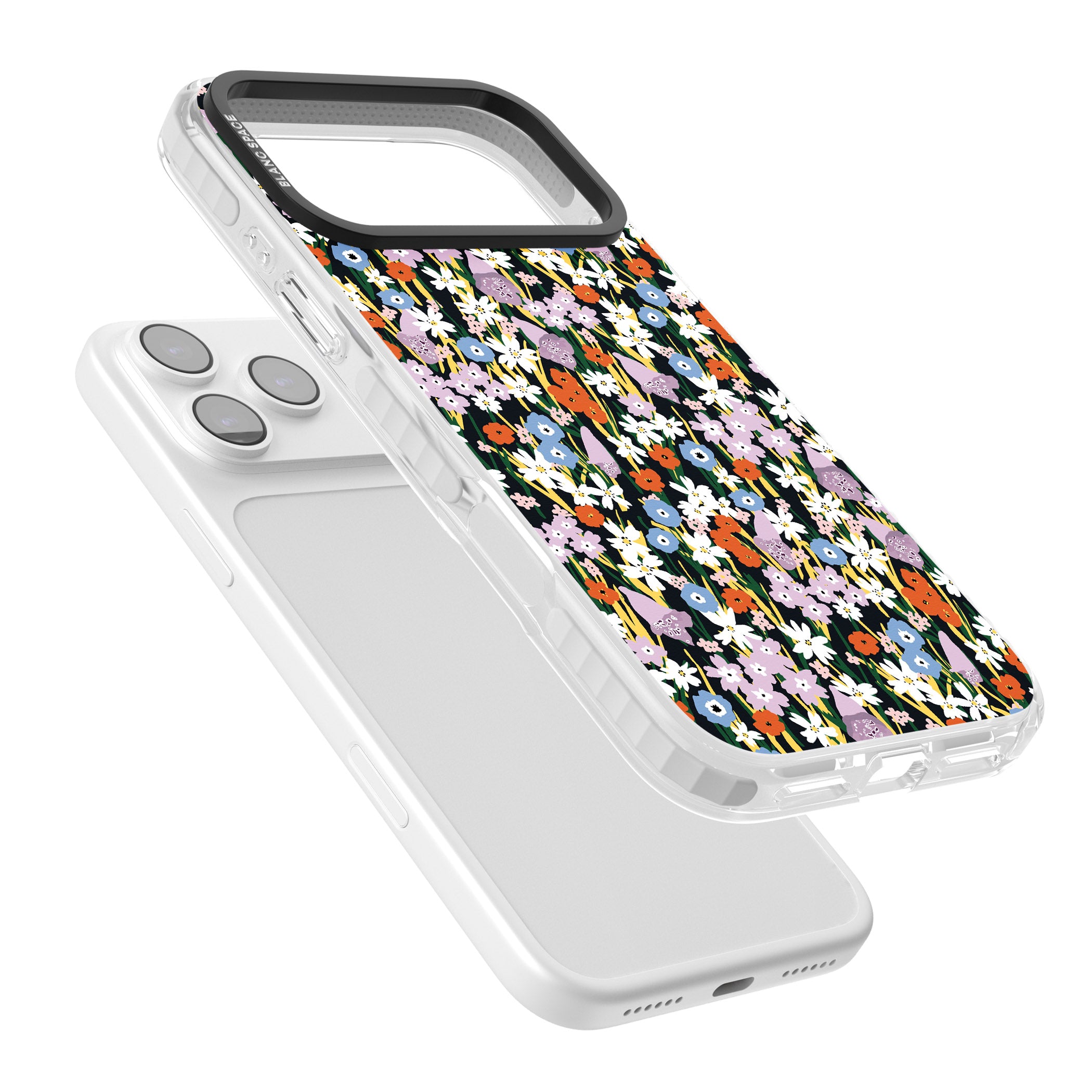 Energetic Floral Mix iPhone 17 Pro Impact Pro Clear Phone Case Colours