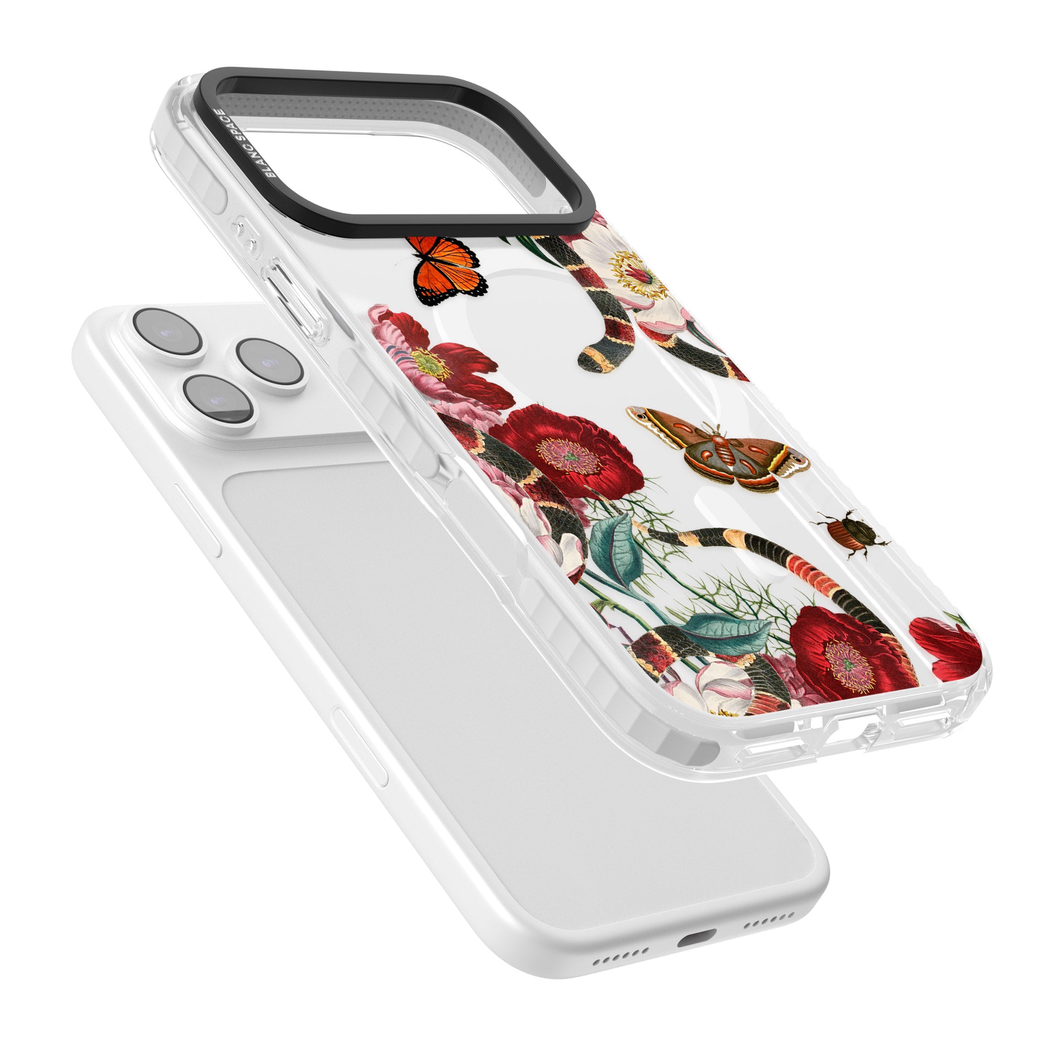 Botanical Snake iPhone 17 Pro Impact Pro Clear Phone Case Colours