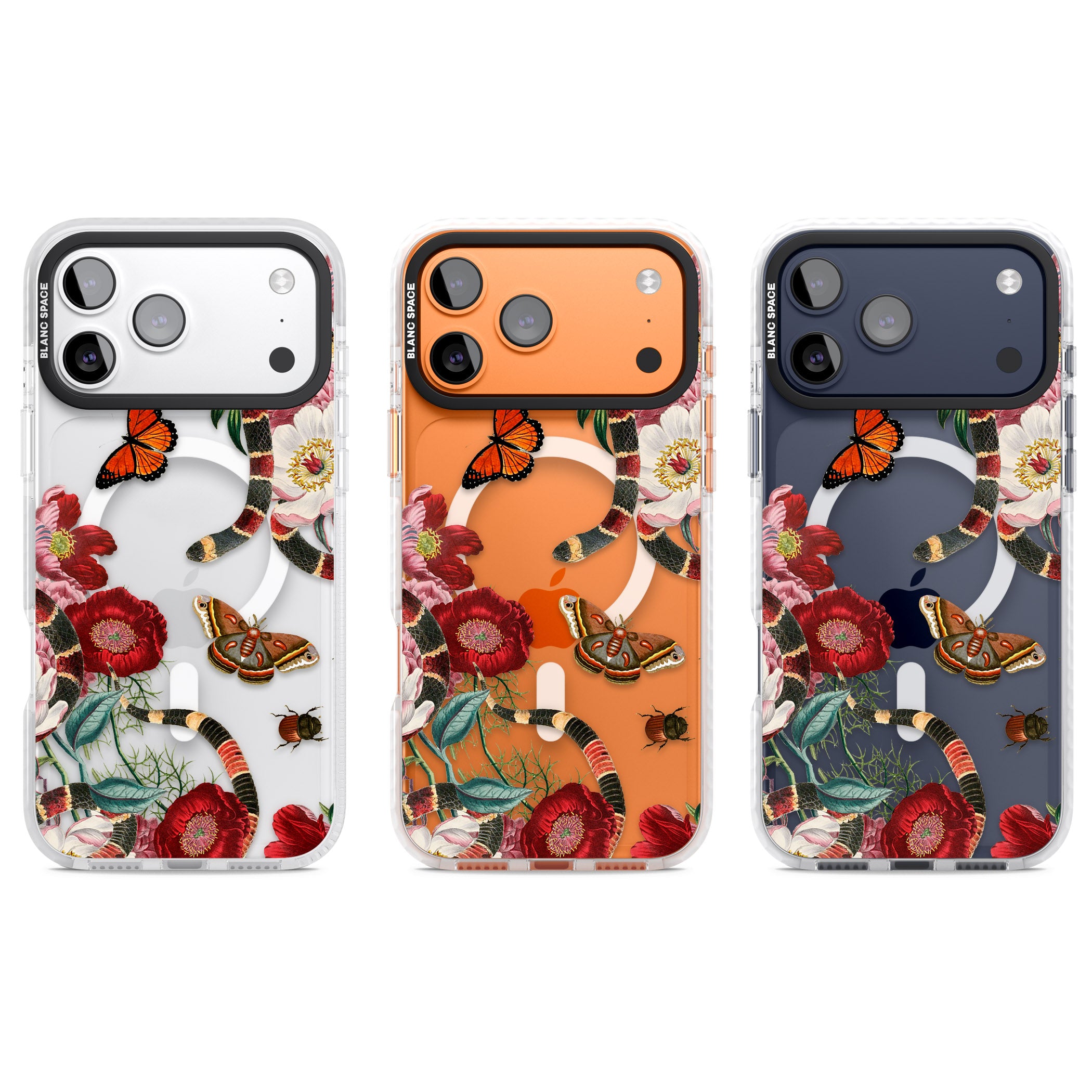 Botanical Snake iPhone 17 Pro Impact Pro Clear Phone Case APT Impact Protection