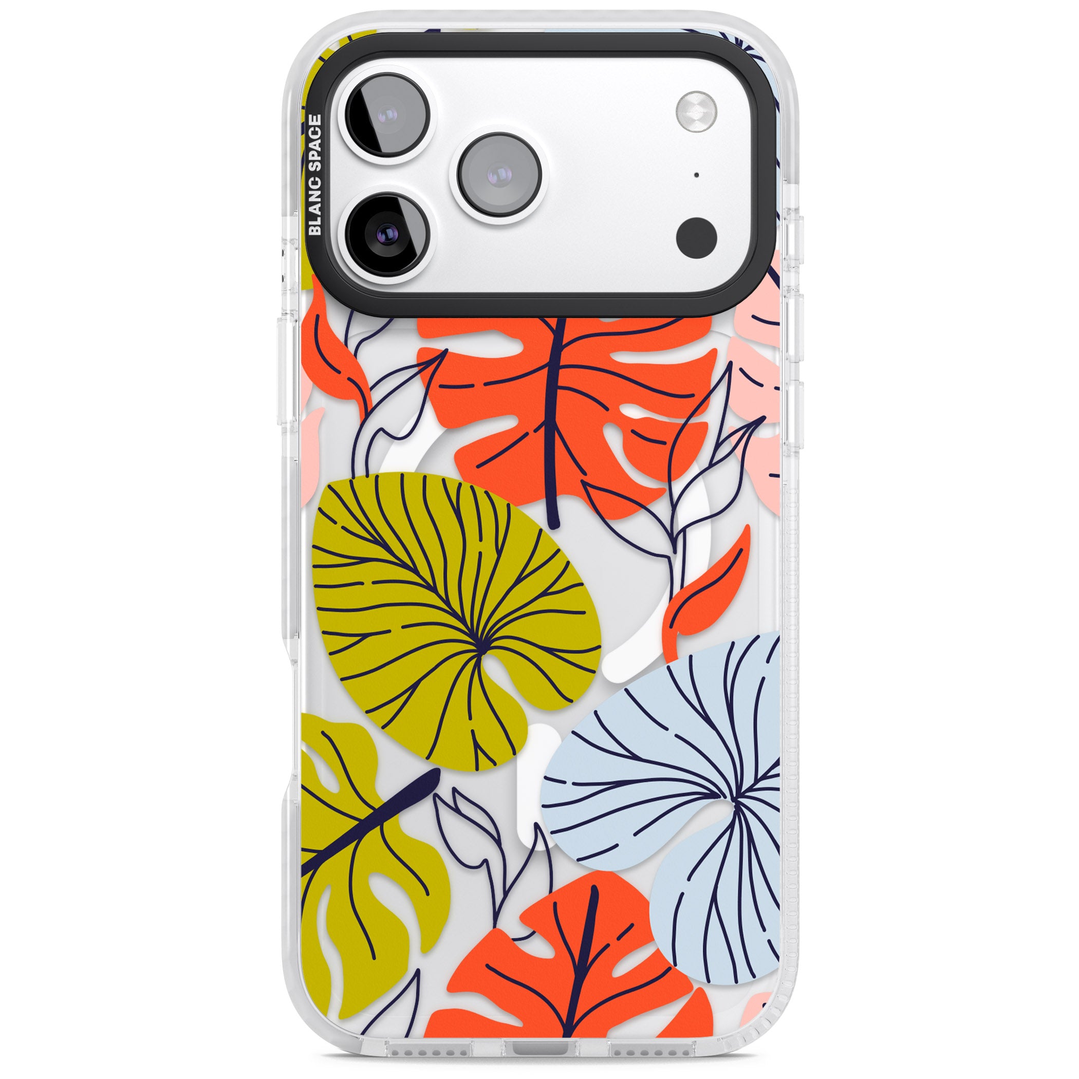 Retro Leaves iPhone 17 Pro Impact Pro Clear Phone Case