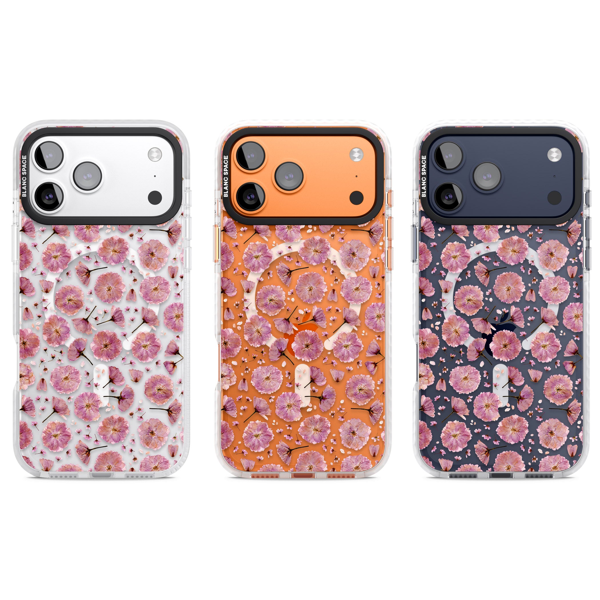 Pink Florals & Blossom iPhone 17 Pro Impact Pro Clear Phone Case APT Impact Protection