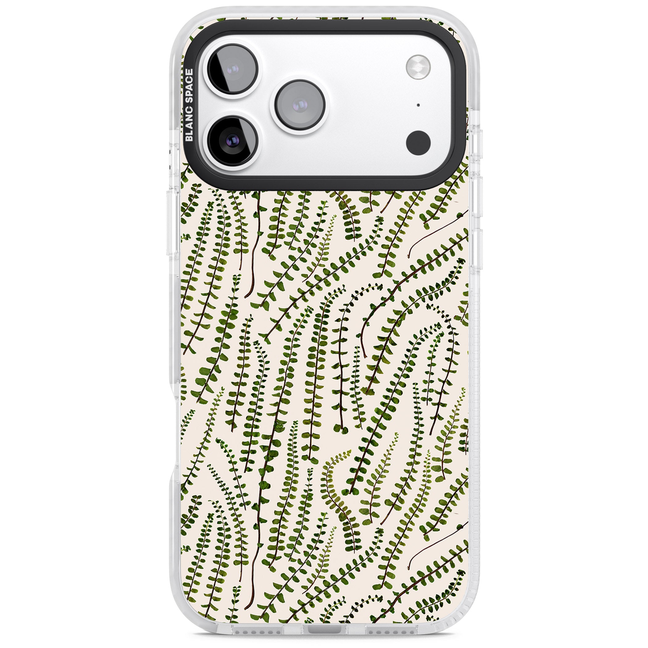 Fern Leaf Pattern iPhone 17 Pro Impact Pro Clear Phone Case