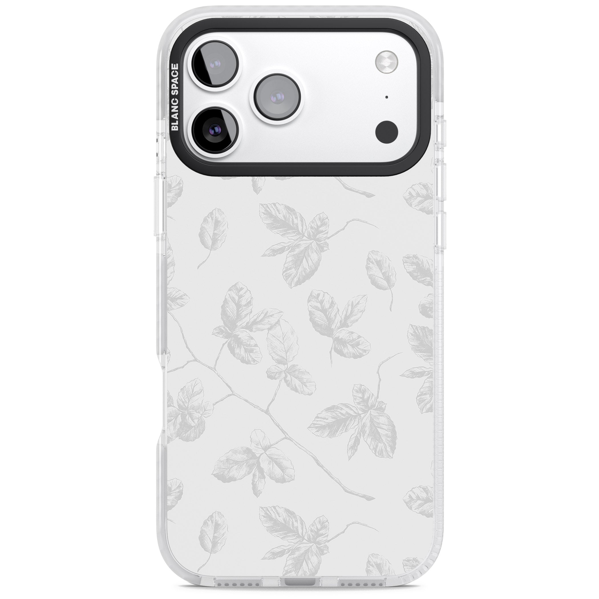 Grey Vine Botanical iPhone 17 Pro Impact Pro Clear Phone Case