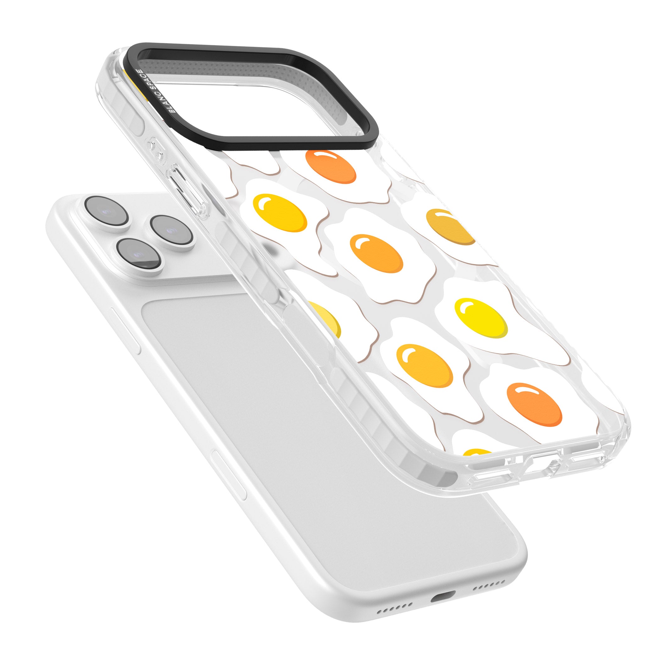 Fried Egg Pattern iPhone 17 Pro Impact Pro Clear Phone Case Colours