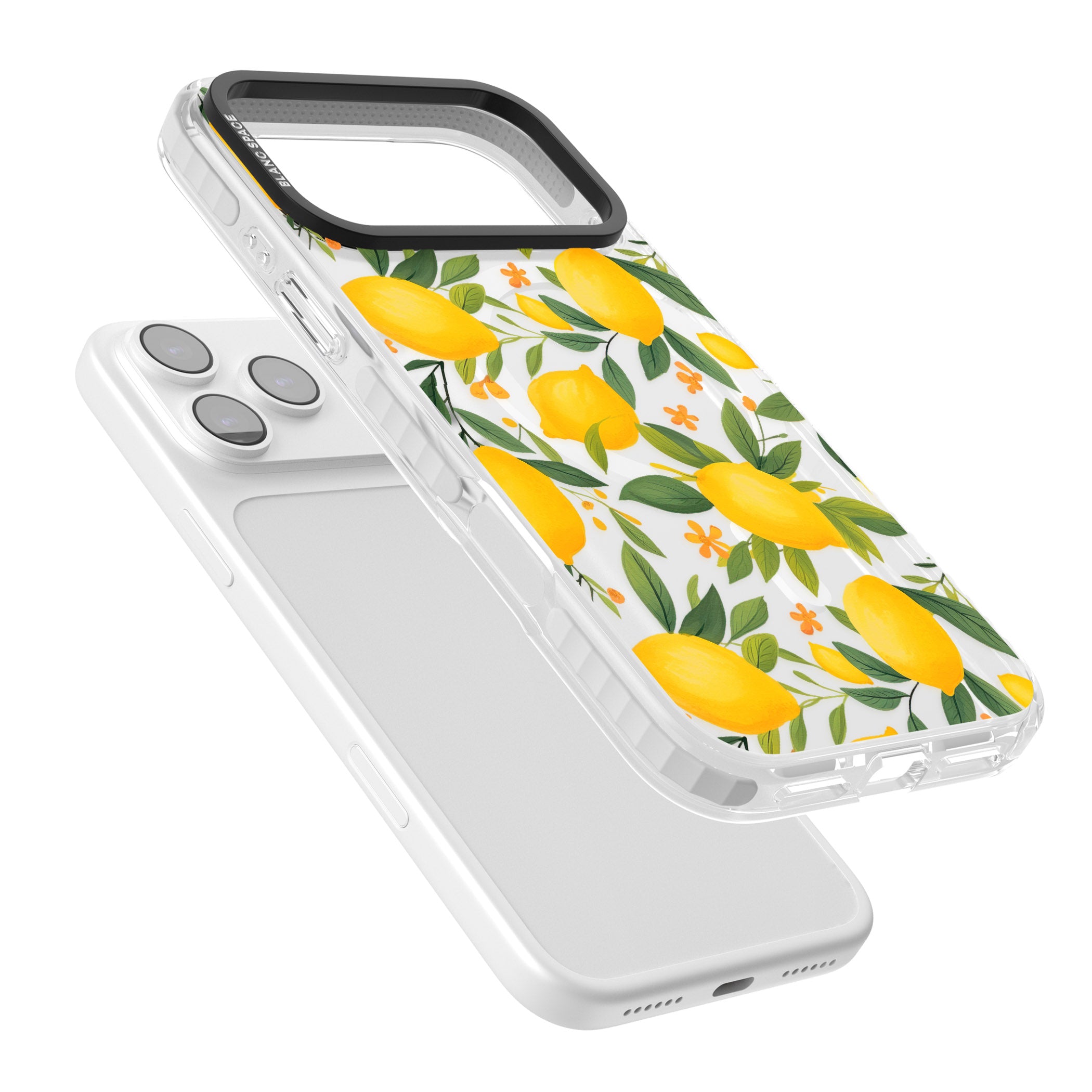 Lemon Pattern iPhone 17 Pro Impact Pro Clear Phone Case Colours
