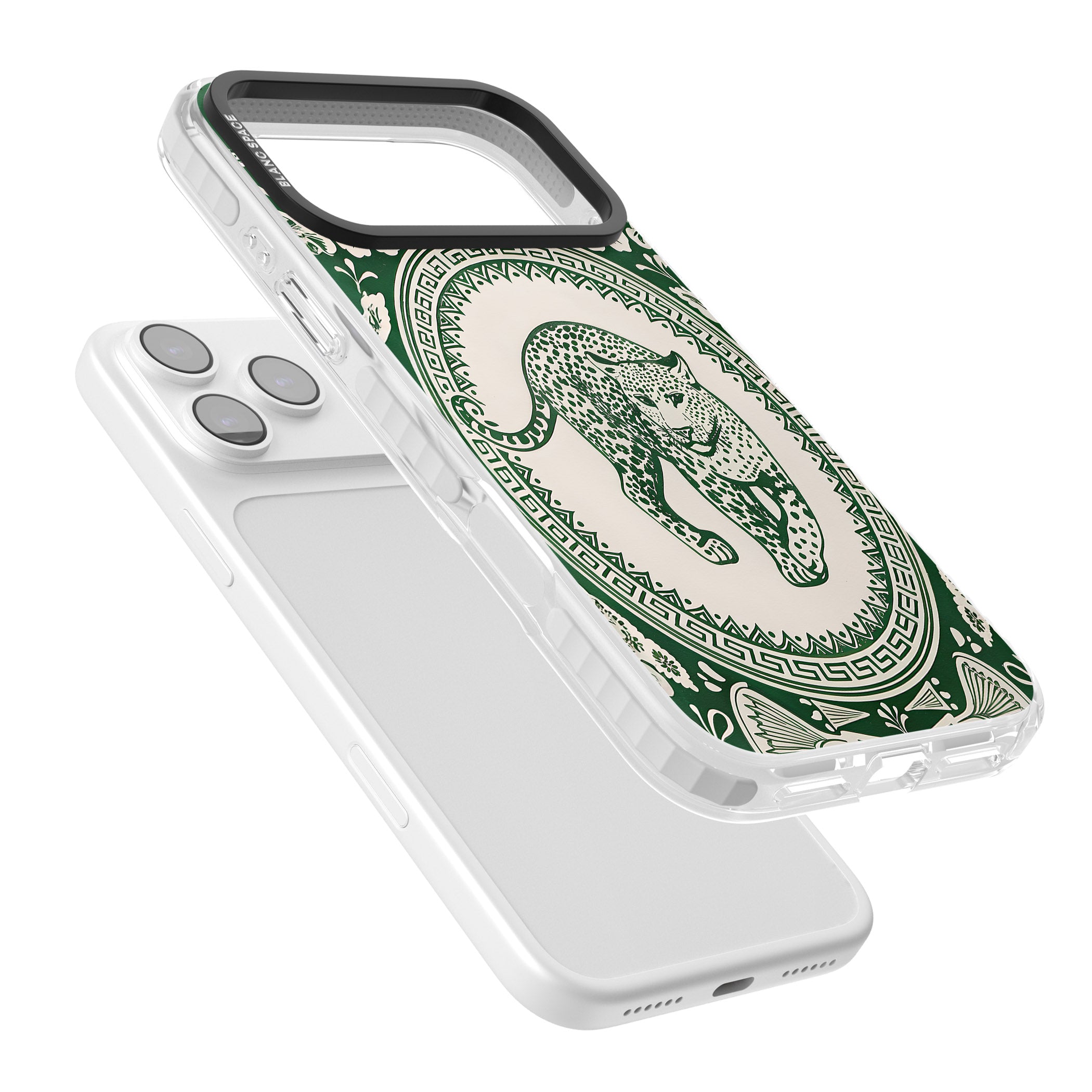 Green Leopard iPhone 17 Pro Impact Pro Clear Phone Case Colours