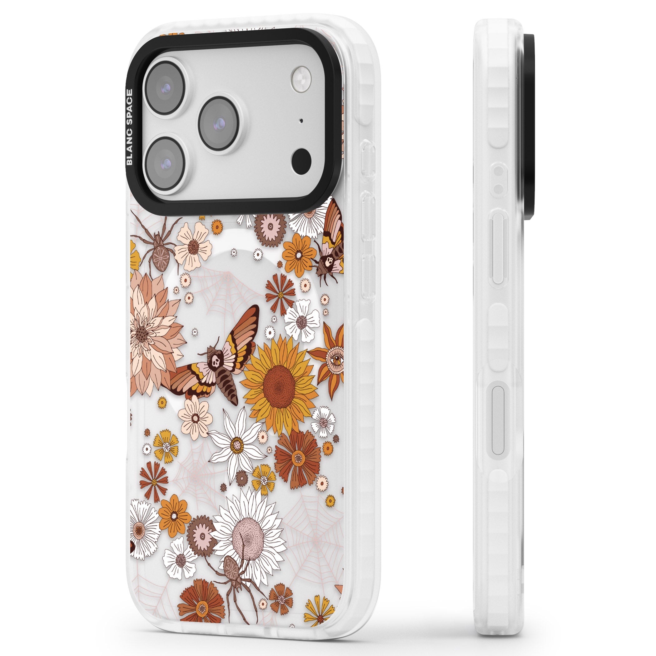 Halloween Wildlife iPhone 17 Pro Impact Pro Clear Phone Case Side Profile