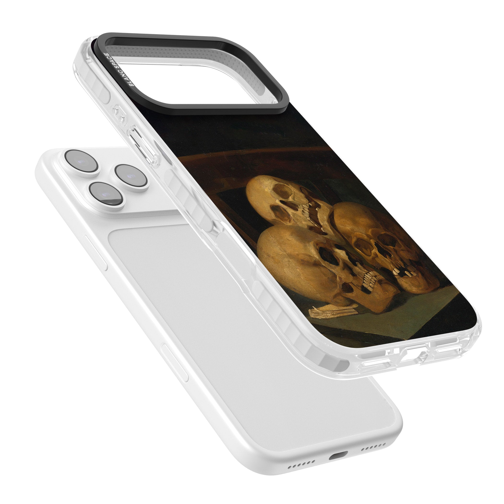 Still Life Of Three Skulls iPhone 17 Pro Impact Pro Clear Phone Case Colours