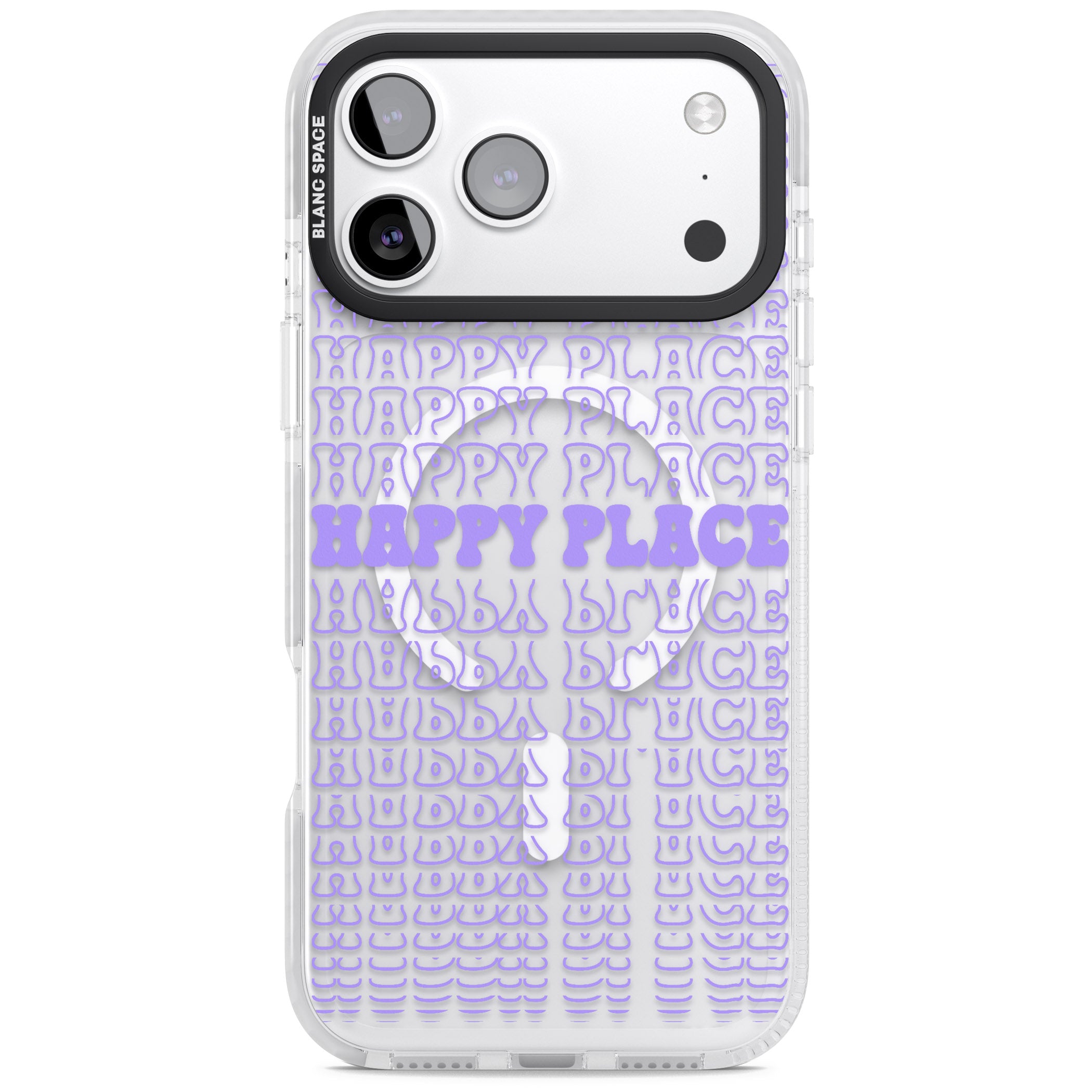 Happy Place (Purple) iPhone 17 Pro Impact Pro Clear Phone Case