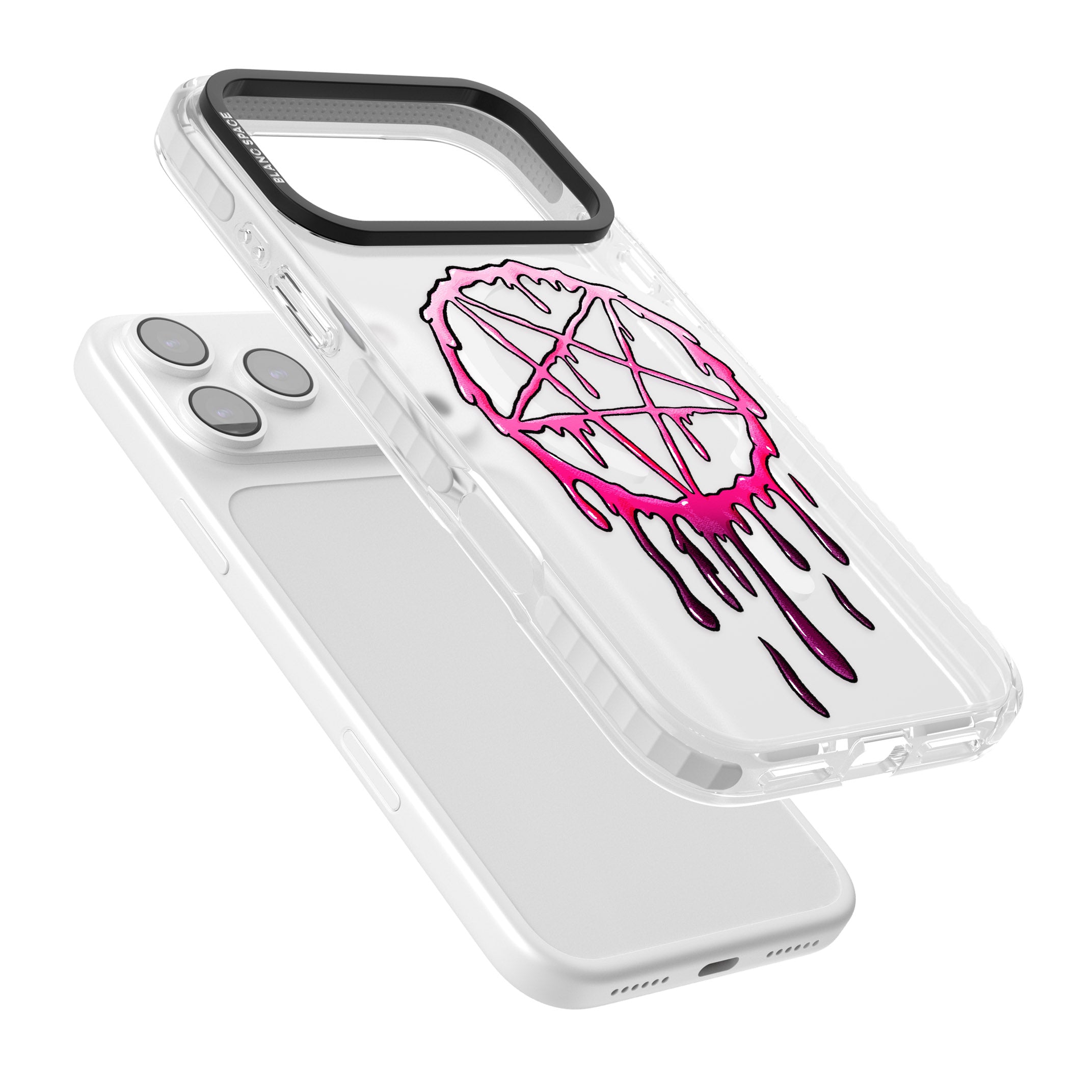Pentagram Of Blood iPhone 17 Pro Impact Pro Clear Phone Case Colours