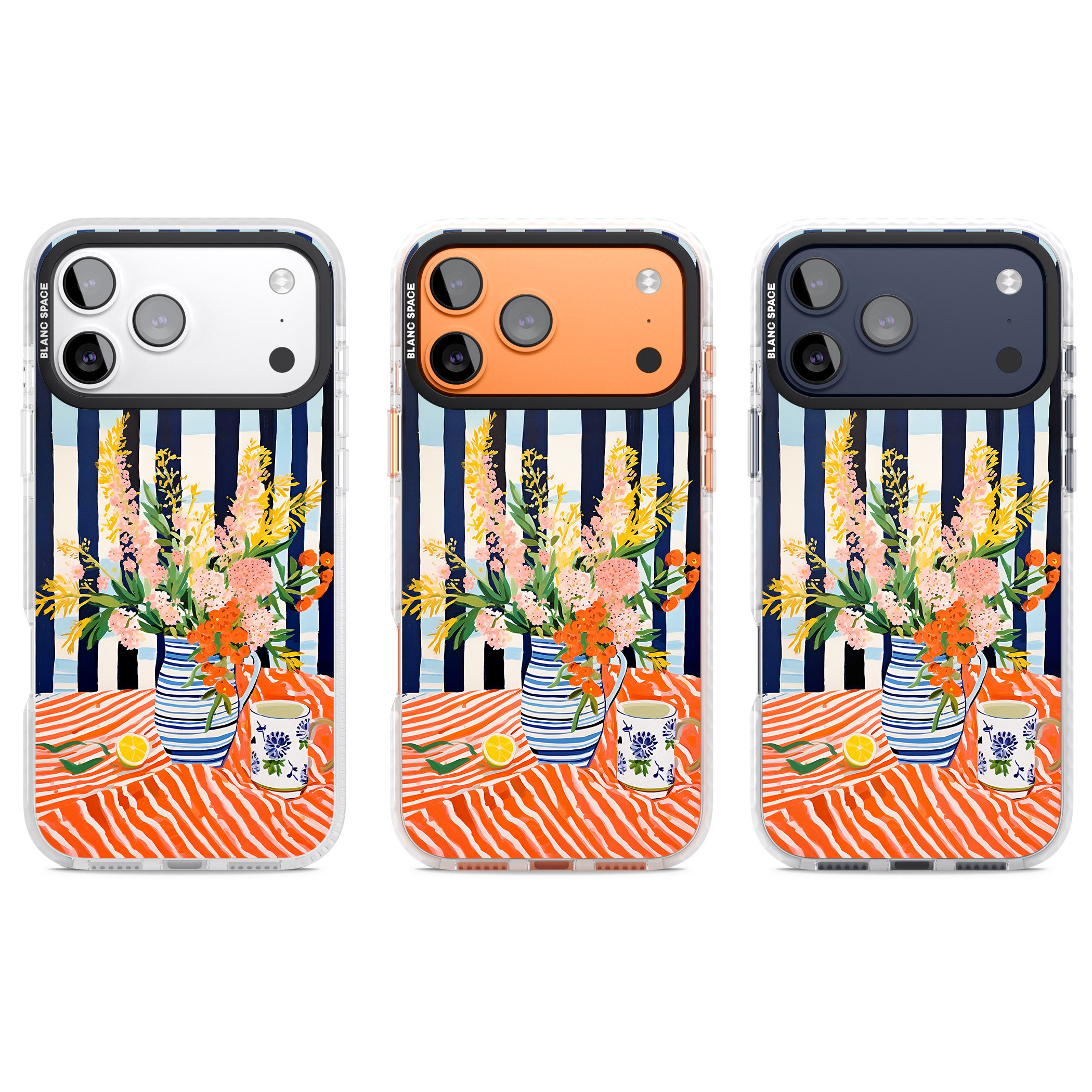 Seaside Flowers iPhone 17 Pro Impact Pro Clear Phone Case APT Impact Protection
