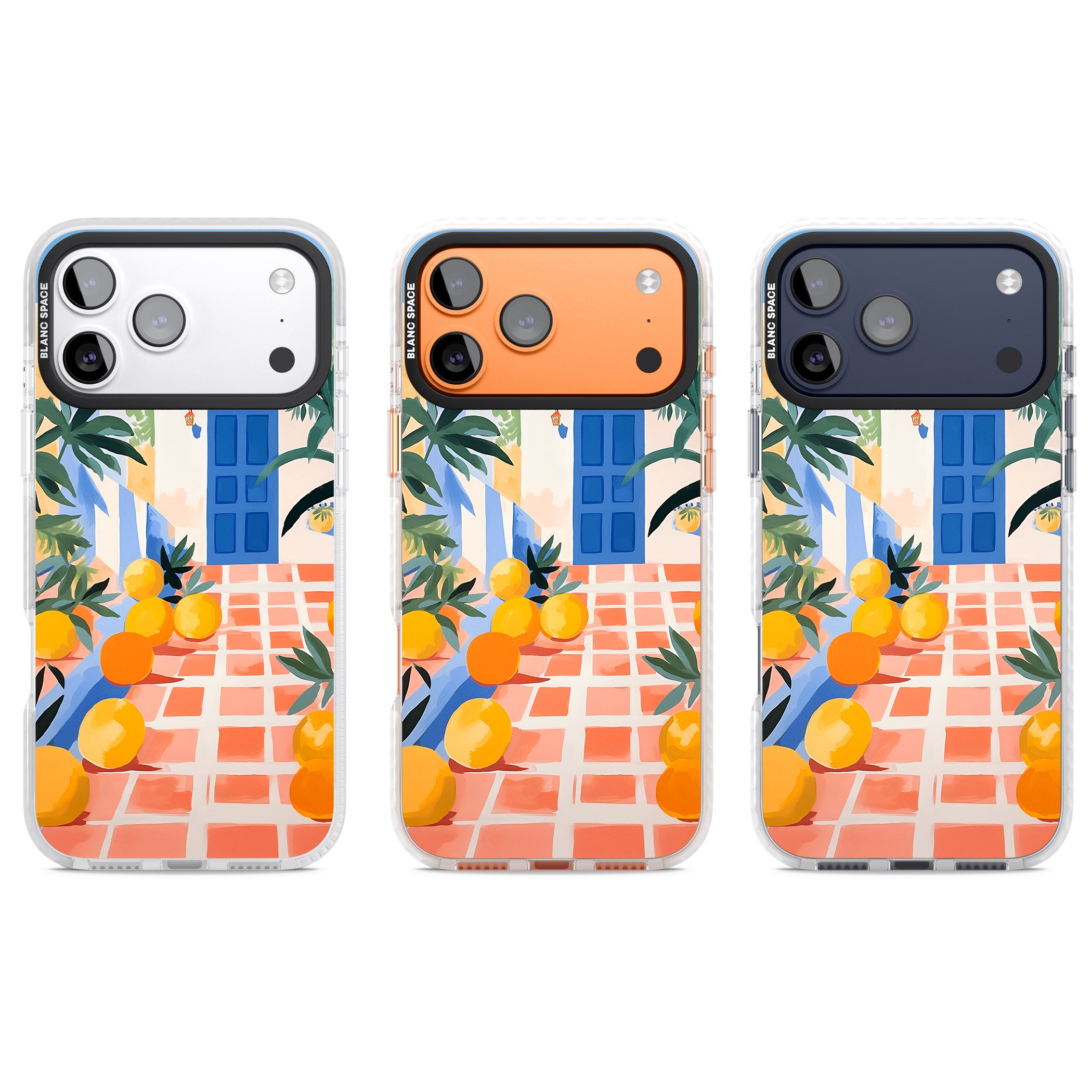 Greek Courtyard iPhone 17 Pro Impact Pro Clear Phone Case APT Impact Protection