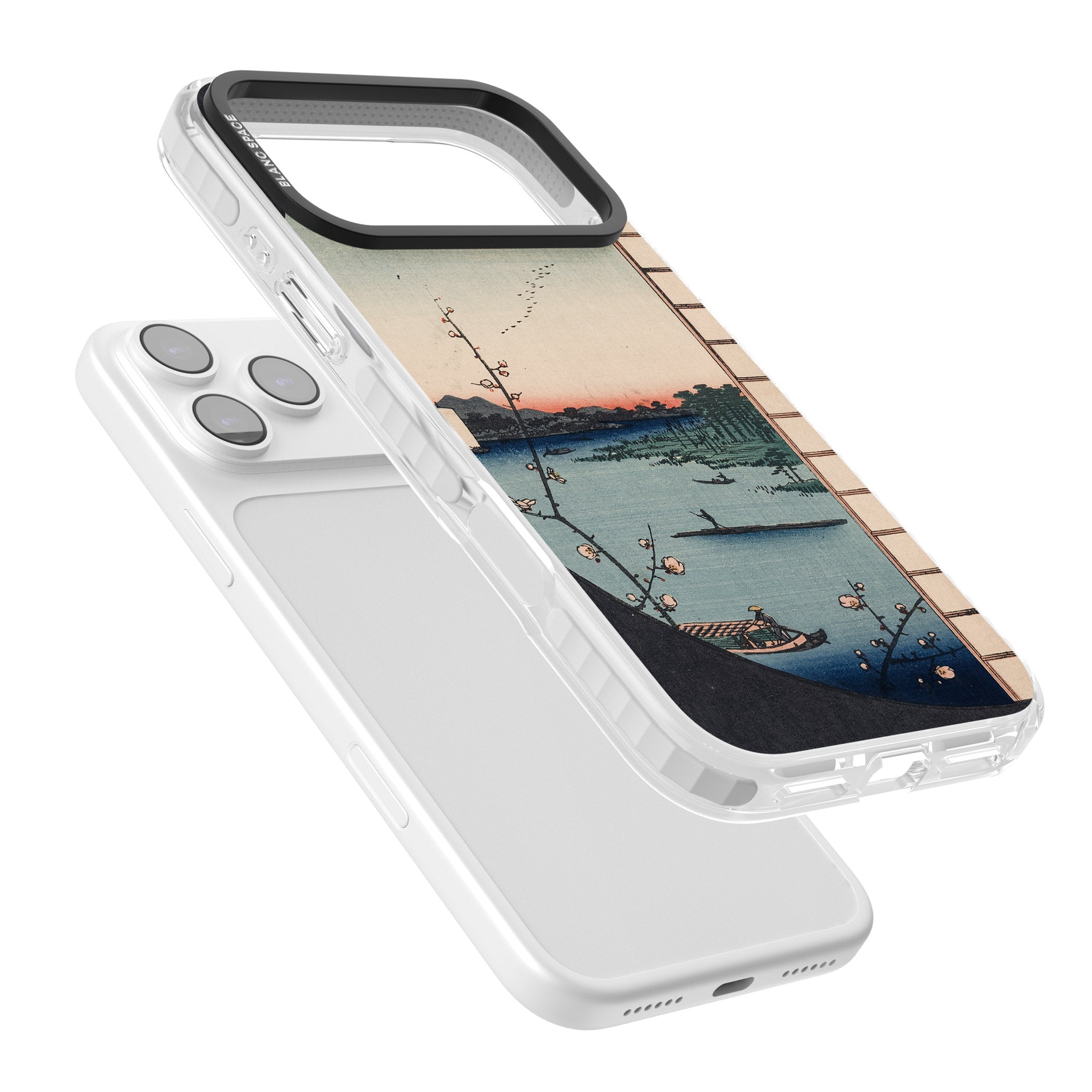 Vintage Japanese Illustrations Lake At Sunset iPhone 17 Pro Impact Pro Clear Phone Case Colours