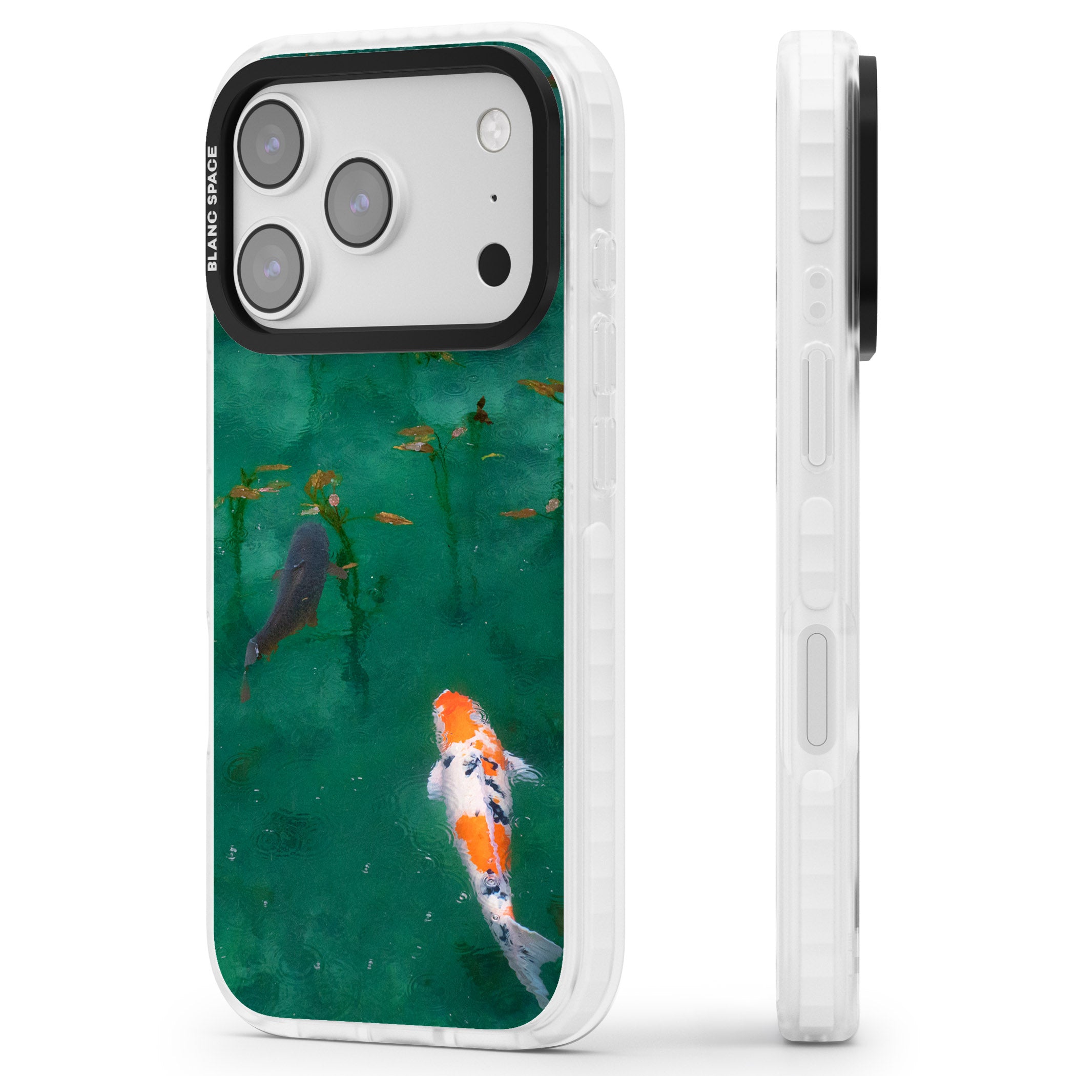 Koi Fish iPhone 17 Pro Impact Pro Clear Phone Case Side Profile