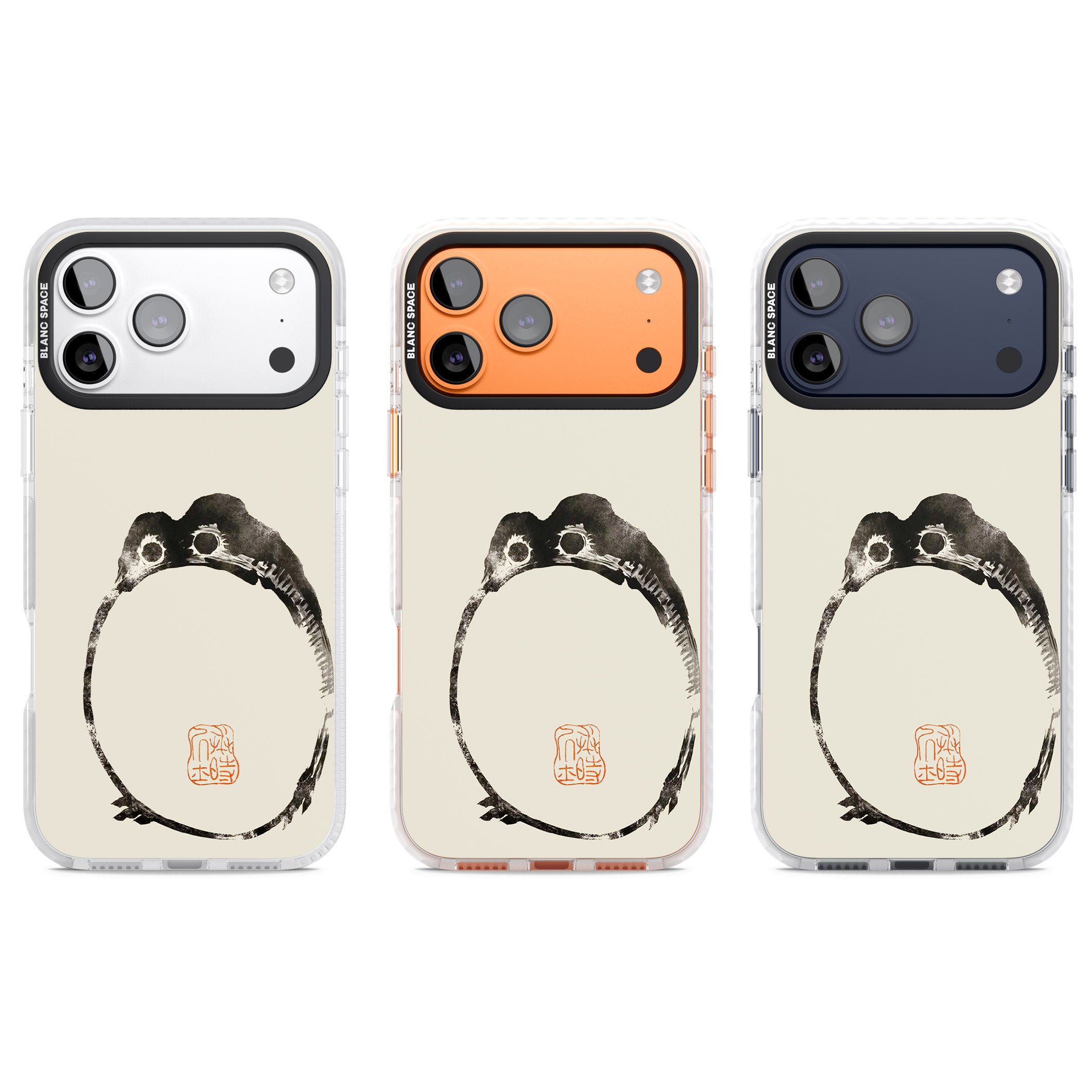 Matsumoto Hoji Round Frog iPhone 17 Pro Impact Pro Clear Phone Case APT Impact Protection