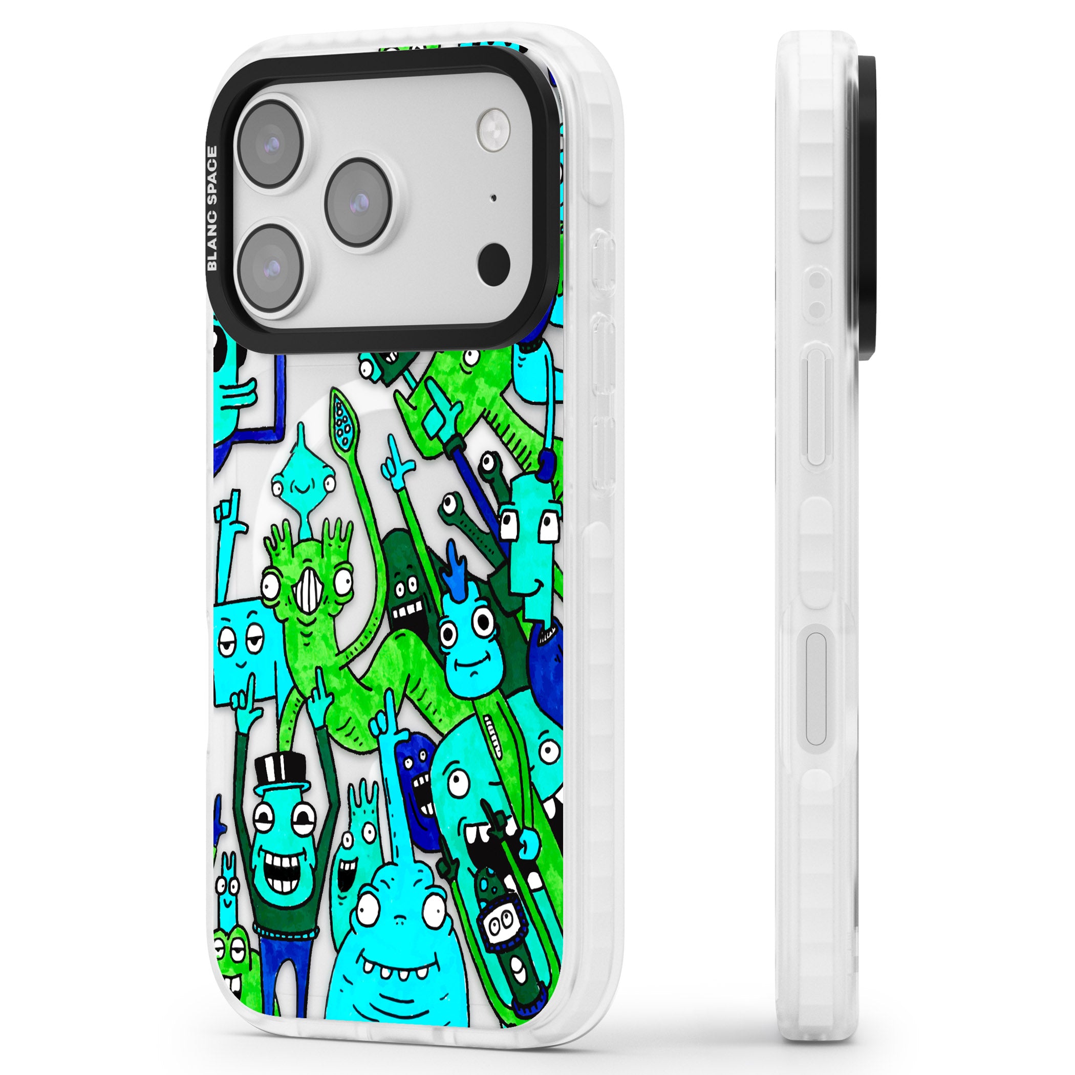 Don'T Point iPhone 17 Pro Impact Pro Clear Phone Case Side Profile