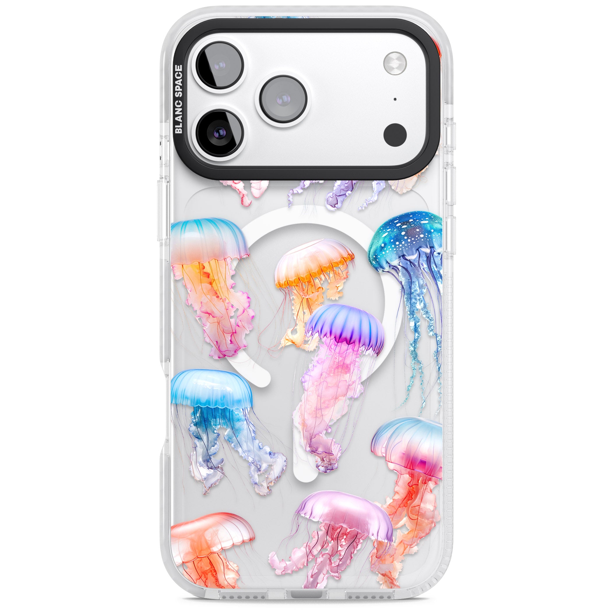Vibrant Jellyfish iPhone 17 Pro Impact Pro Clear Phone Case