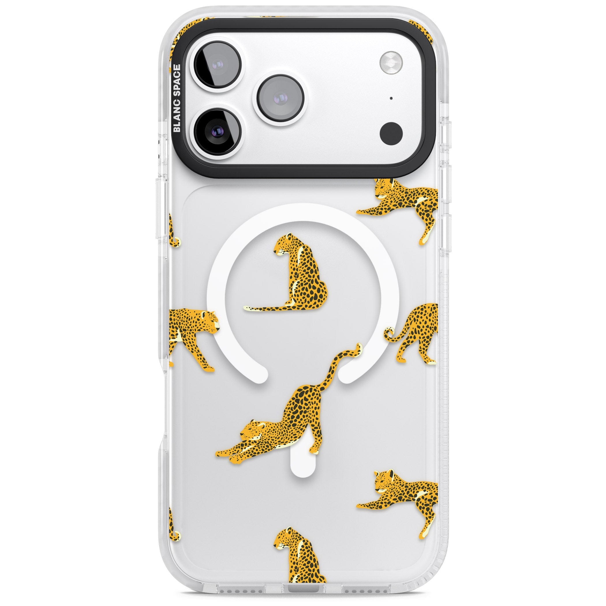 Leopard Spots iPhone 17 Pro Impact Pro Clear Phone Case