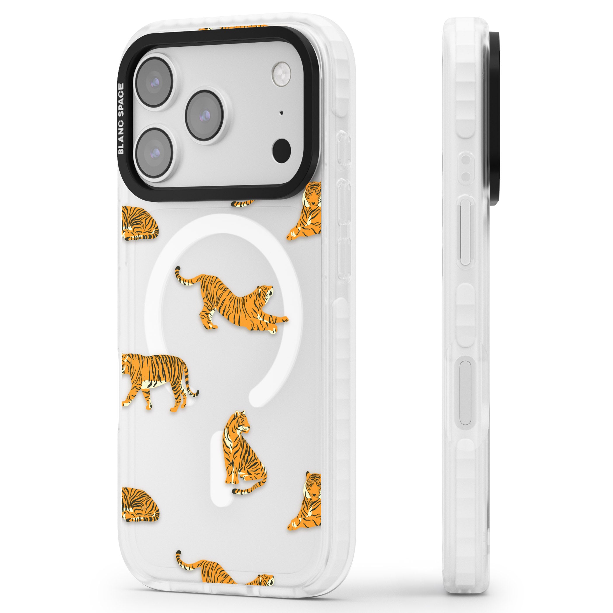 Clear Tiger Jungle iPhone 17 Pro Impact Pro Clear Phone Case Side Profile