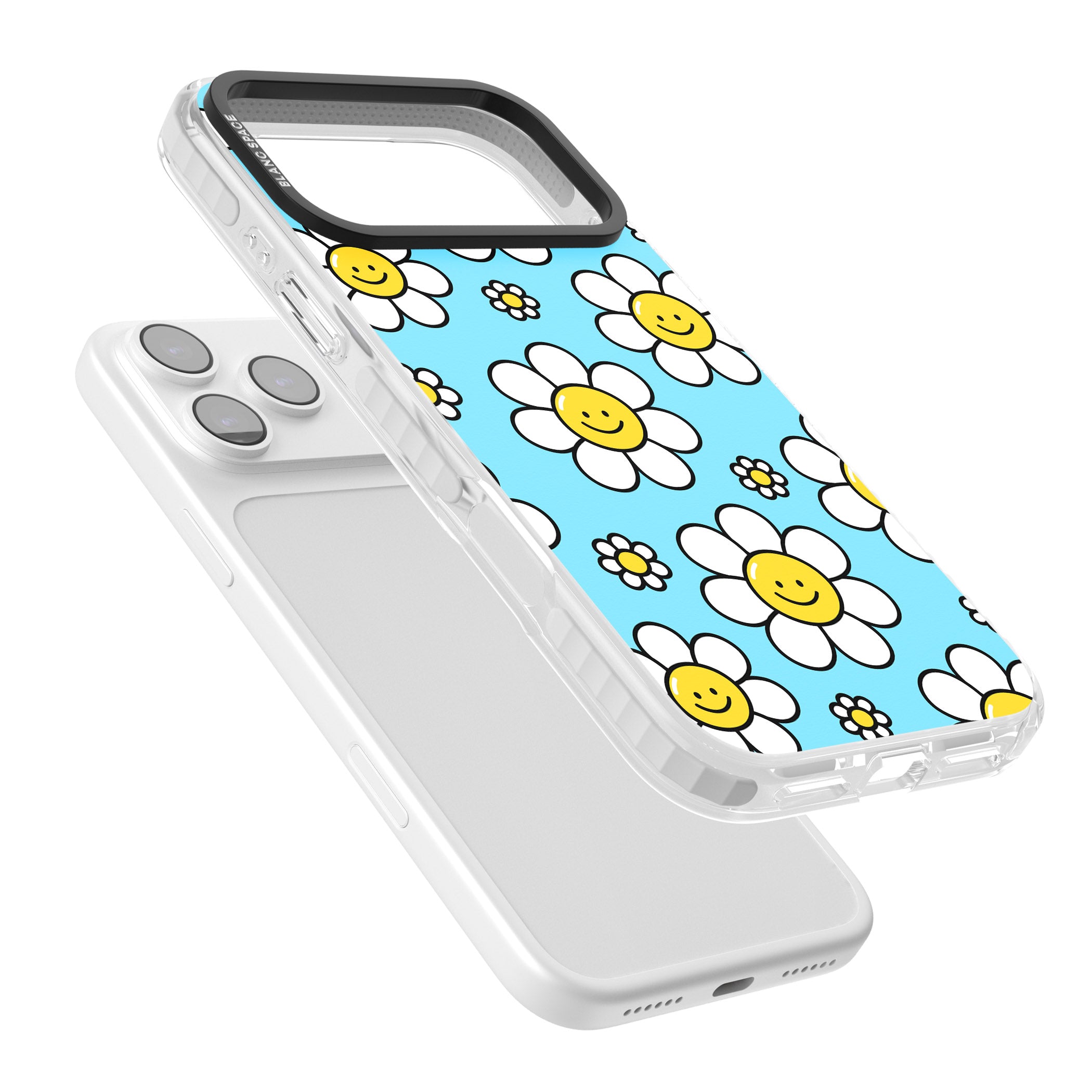 Daisy Faces Kawaii Pattern iPhone 17 Pro Impact Pro Clear Phone Case Colours