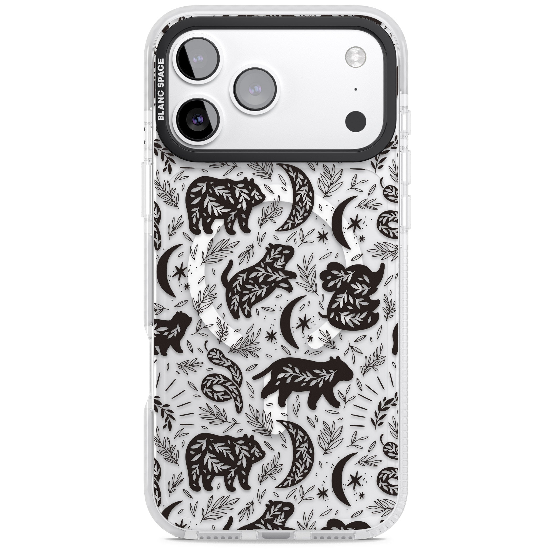 Midnight Forest Animals iPhone 17 Pro Impact Pro Clear Phone Case