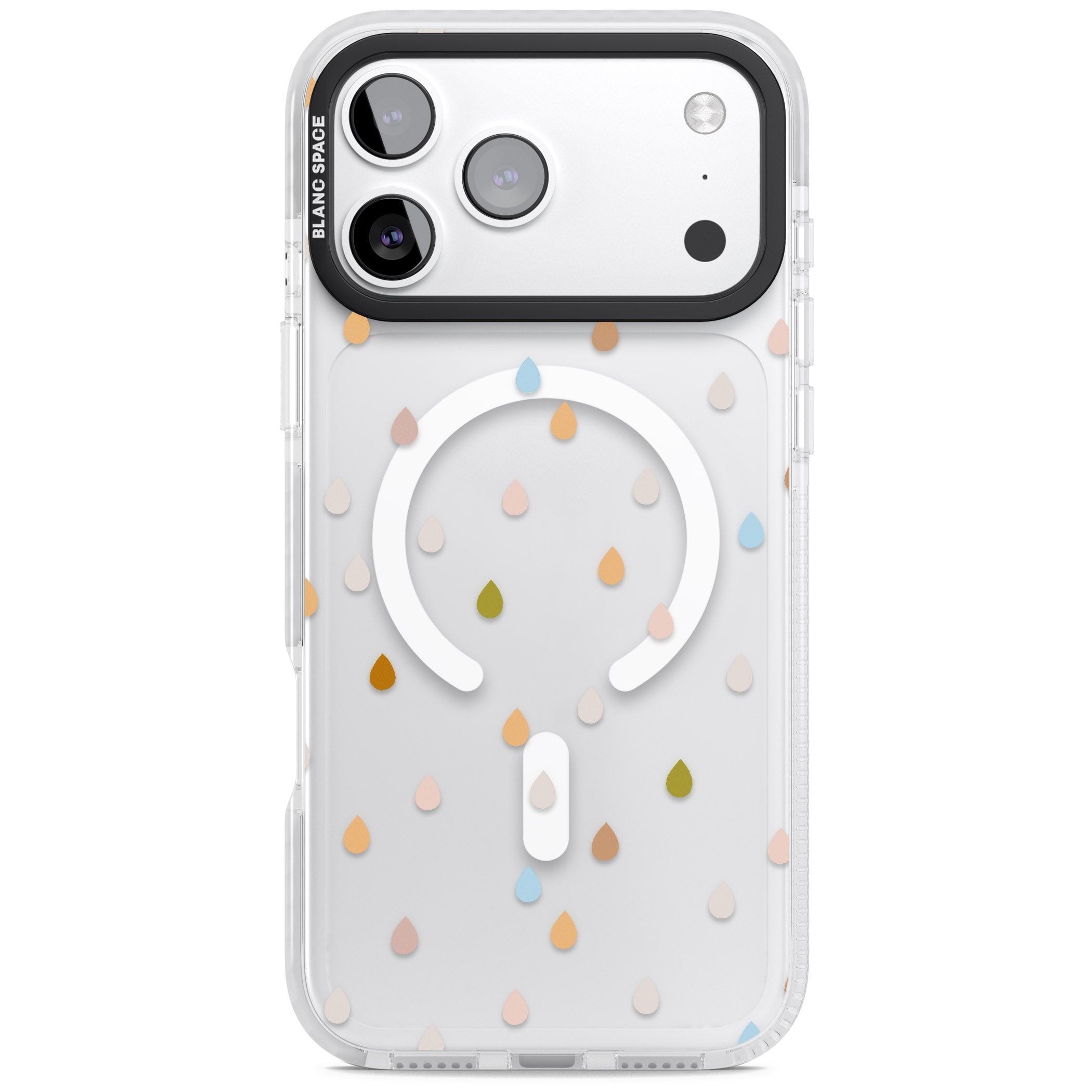 Pastel Raindrops iPhone 17 Pro Impact Pro Clear Phone Case