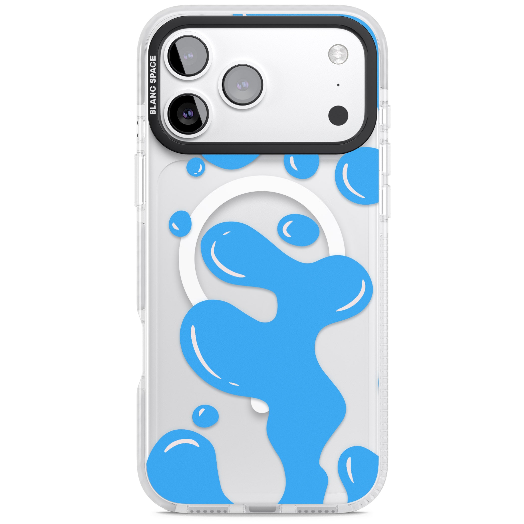 Blue Lava Lamp iPhone 17 Pro Impact Pro Clear Phone Case