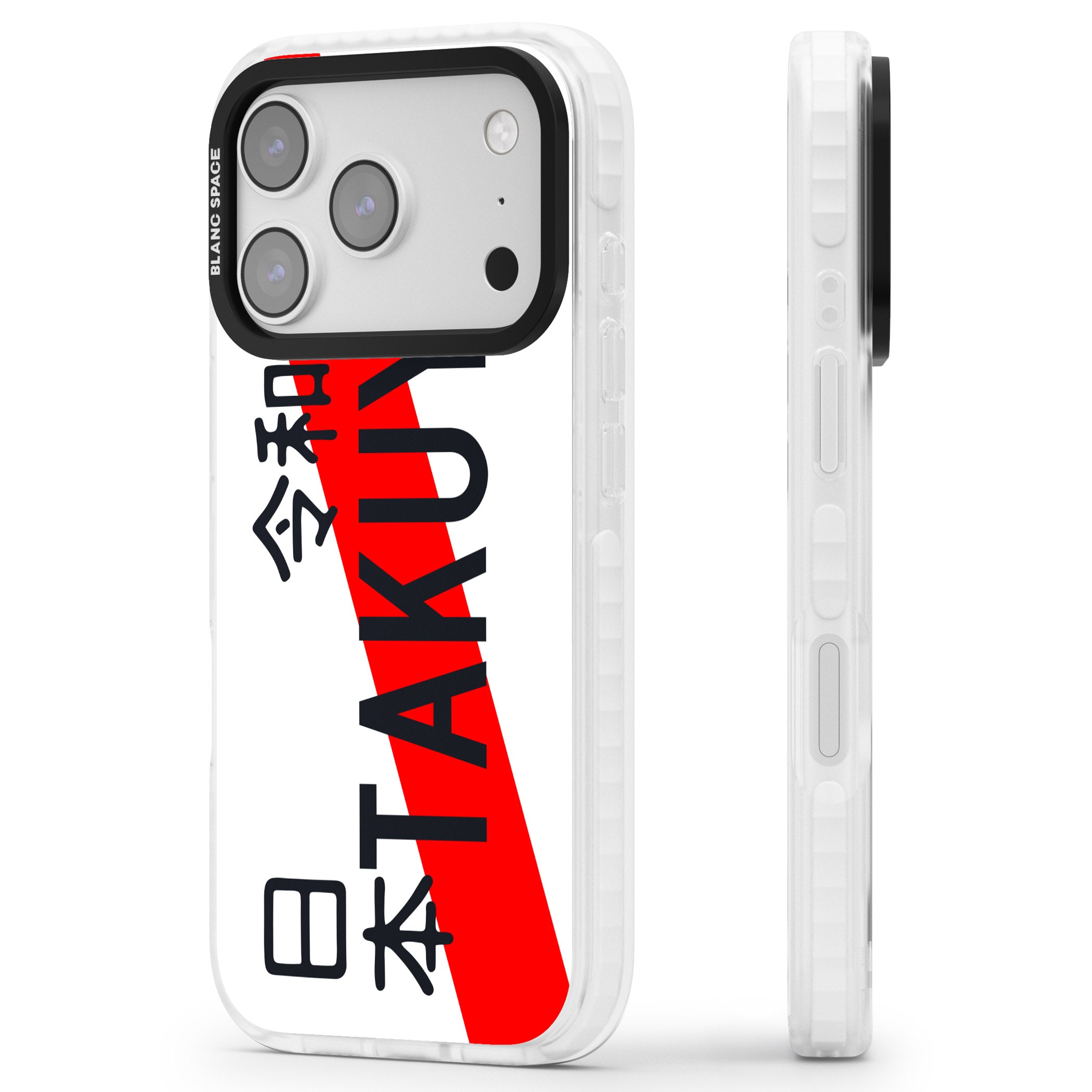 Personalised Japanese License Plate iPhone 17 Pro Impact Pro Clear Phone Case Side Profile