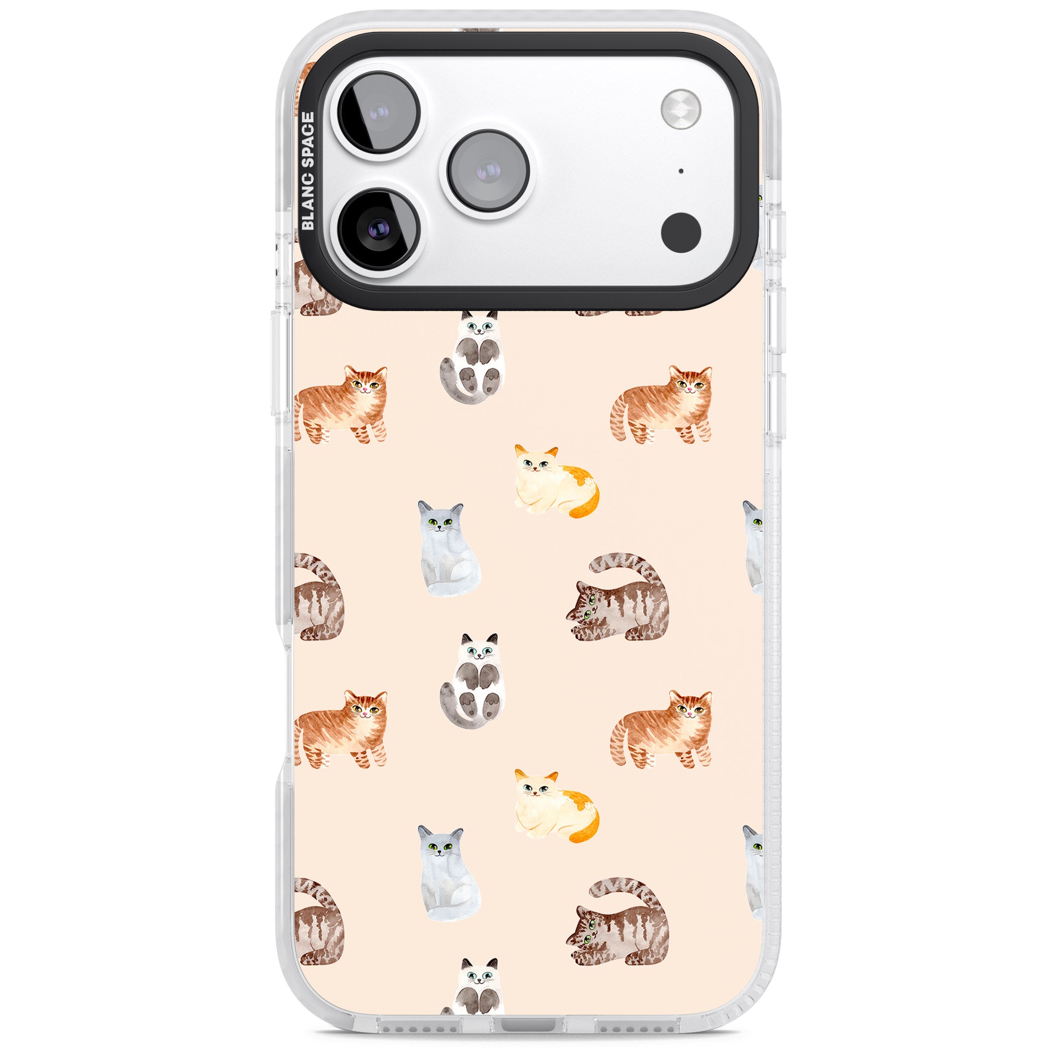 Cute Cat Parade iPhone 17 Pro Impact Pro Clear Phone Case