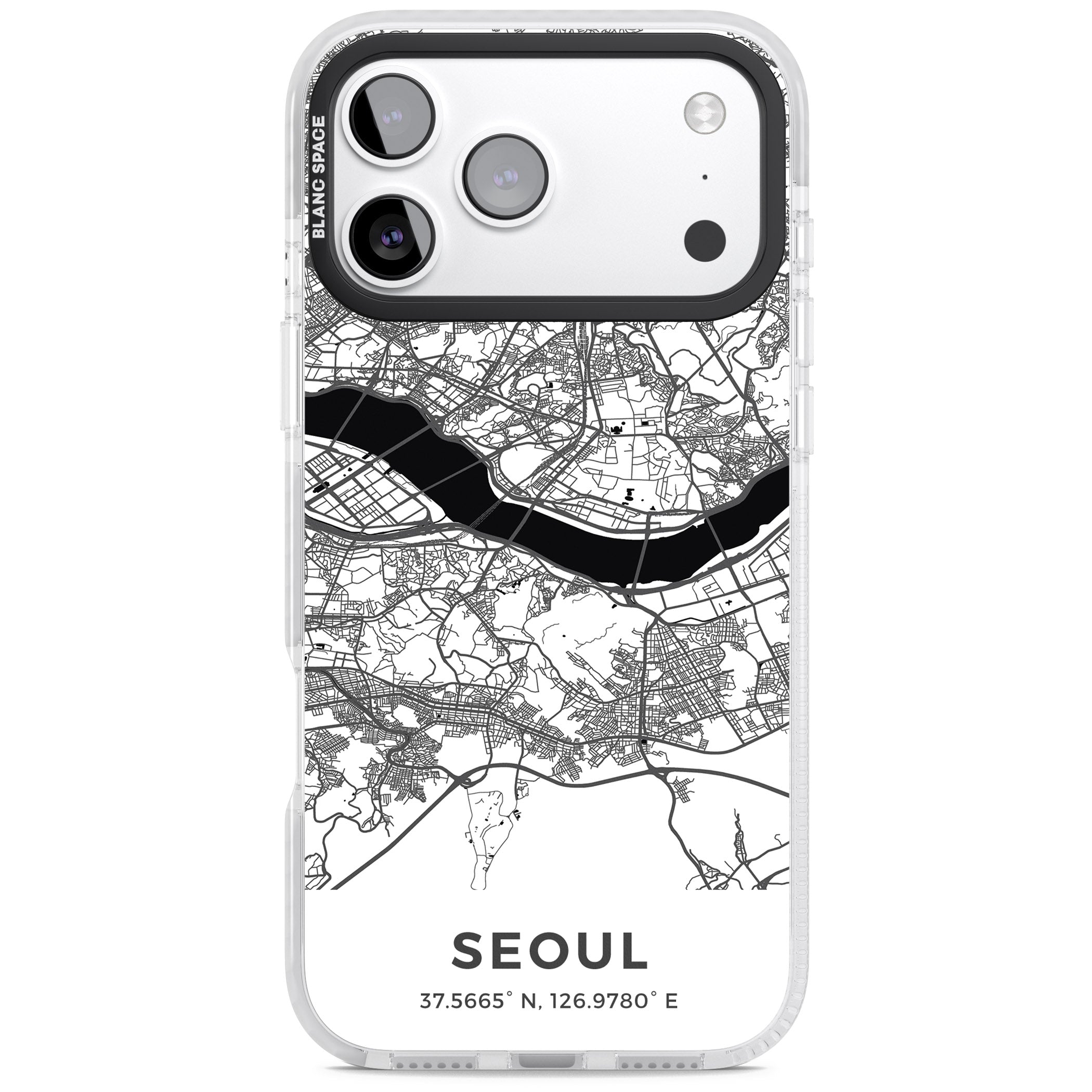 Seoul City Map iPhone 17 Pro Impact Pro Clear Phone Case