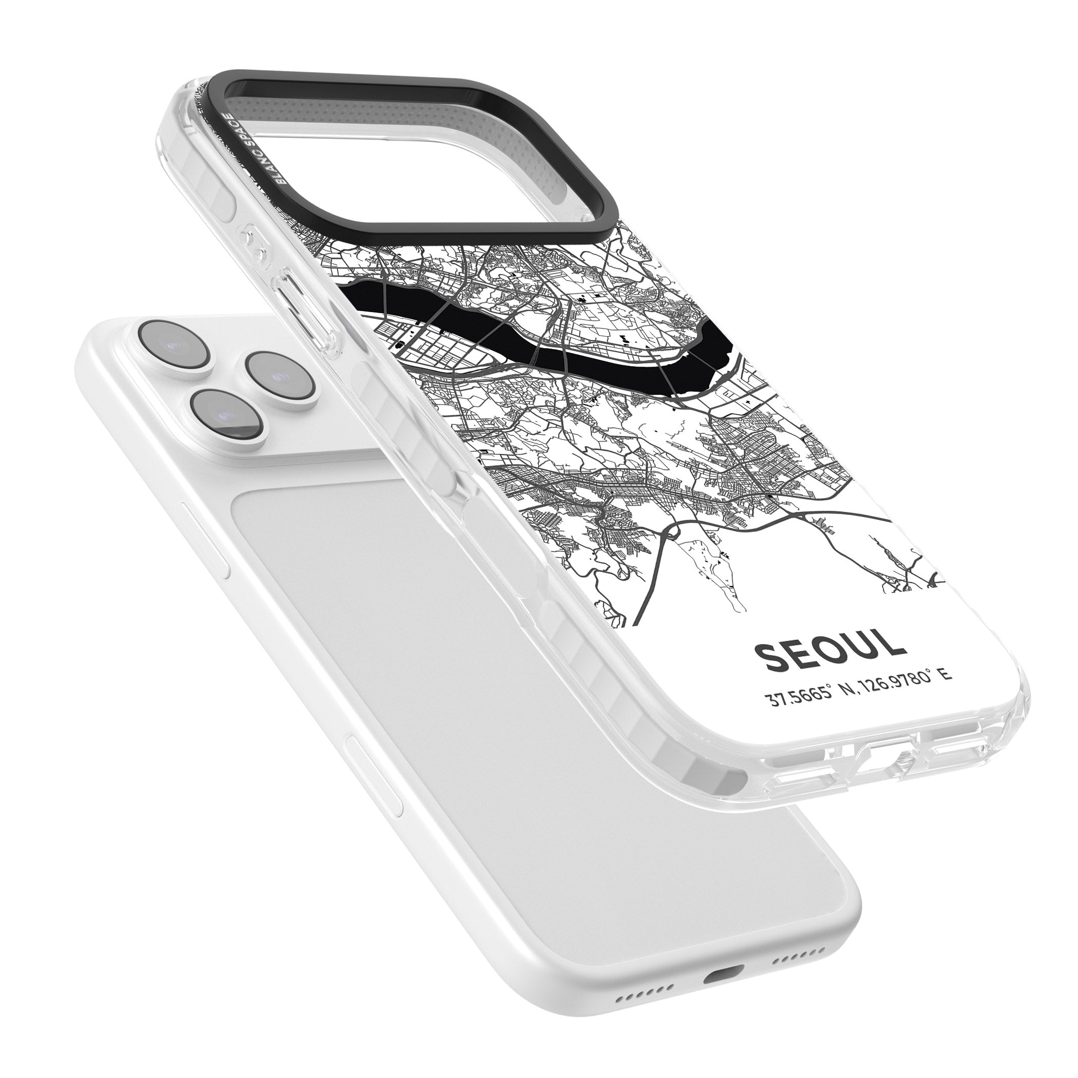 Seoul City Map iPhone 17 Pro Impact Pro Clear Phone Case Colours