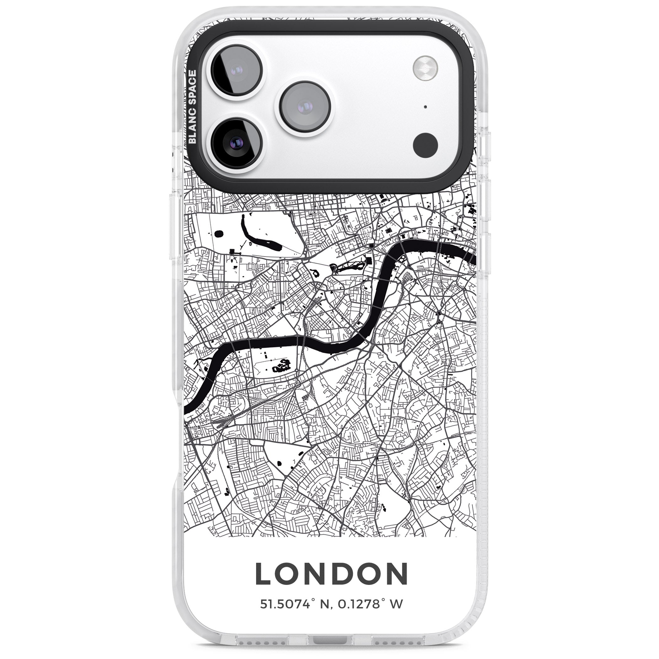 London Map iPhone 17 Pro Impact Pro Clear Phone Case