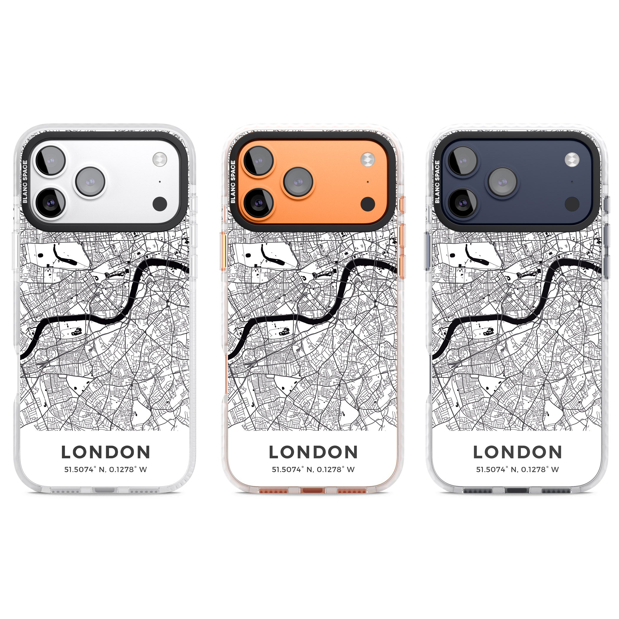 London Map iPhone 17 Pro Impact Pro Clear Phone Case APT Impact Protection