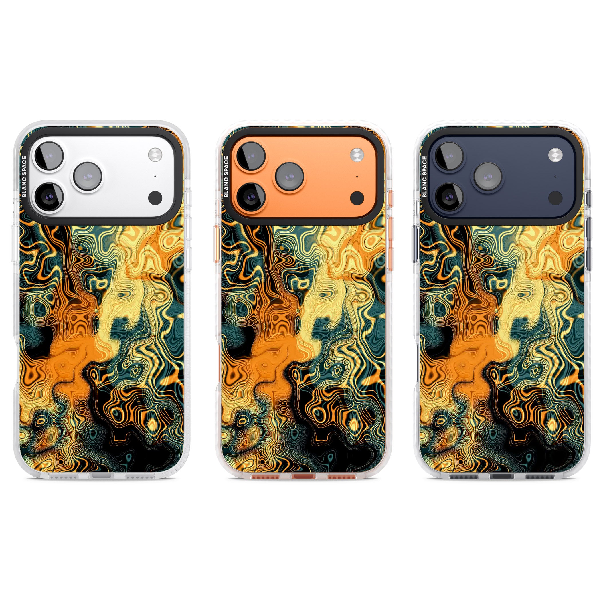Gold Green Marble iPhone 17 Pro Impact Pro Clear Phone Case APT Impact Protection