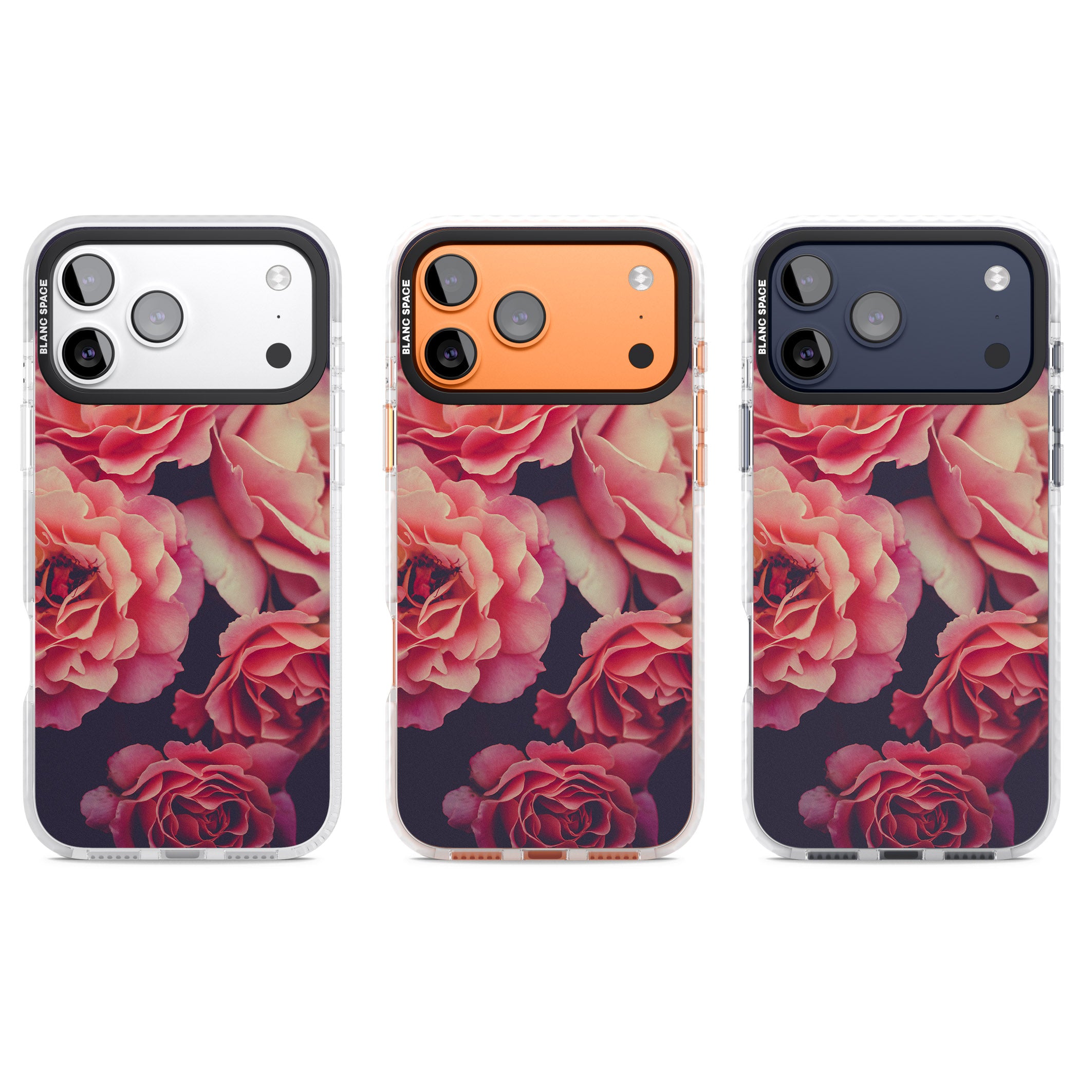 Midnight Rose Bloom iPhone 17 Pro Impact Pro Clear Phone Case APT Impact Protection
